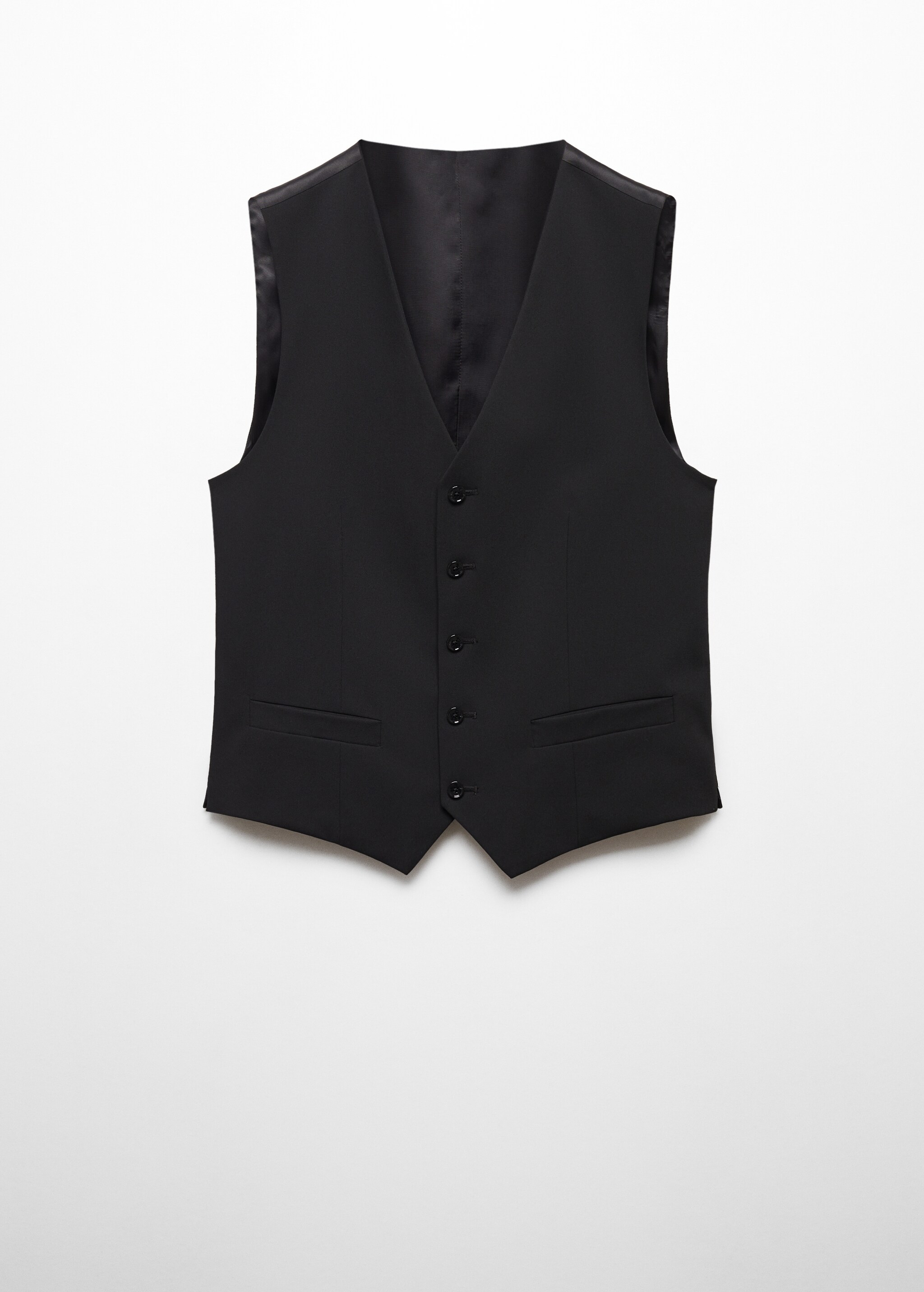 Super slim-fit stretch fabric suit waistcoat - Article without model