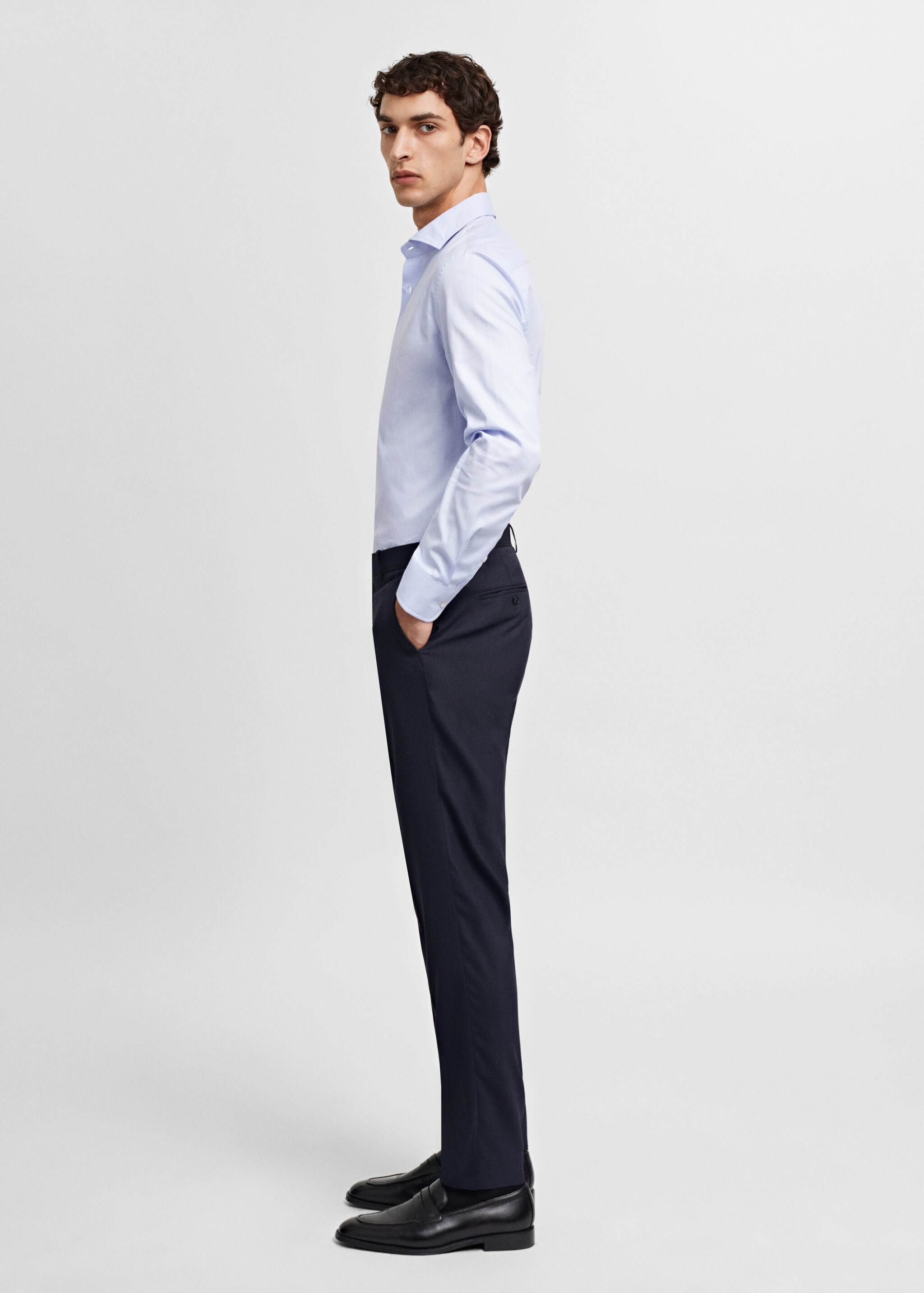 Slim fit structured suit shirt - Details of the article 2