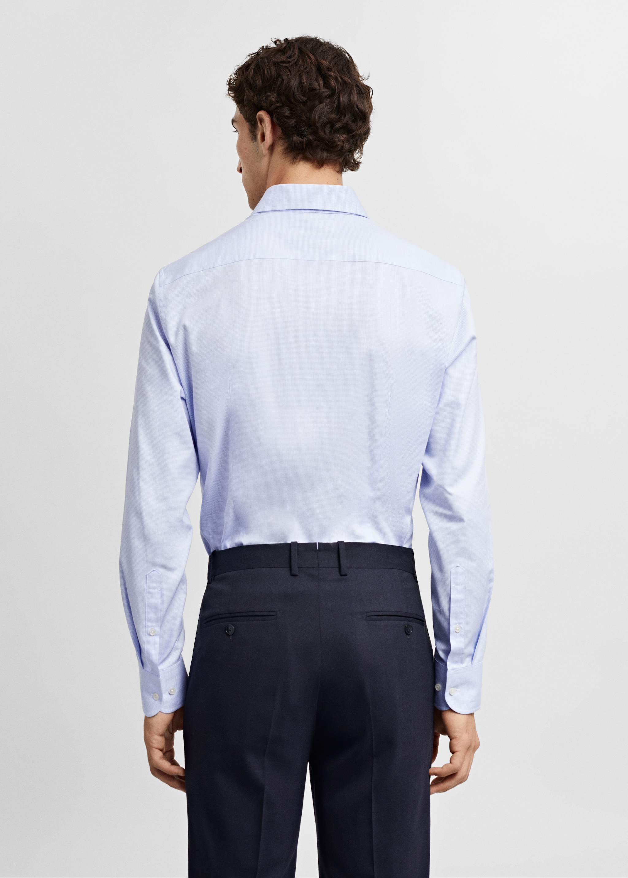 Slim fit structured suit shirt - Reverse of the article