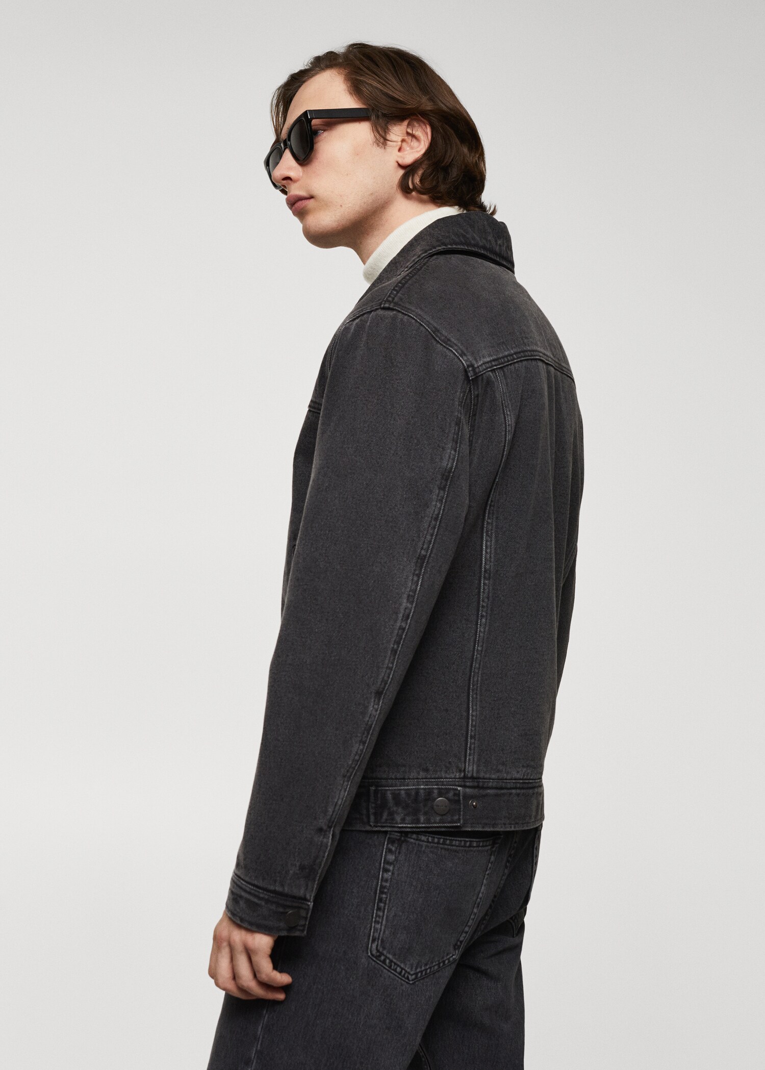 Blouson denim fourré mouton - Détail de l'article 2