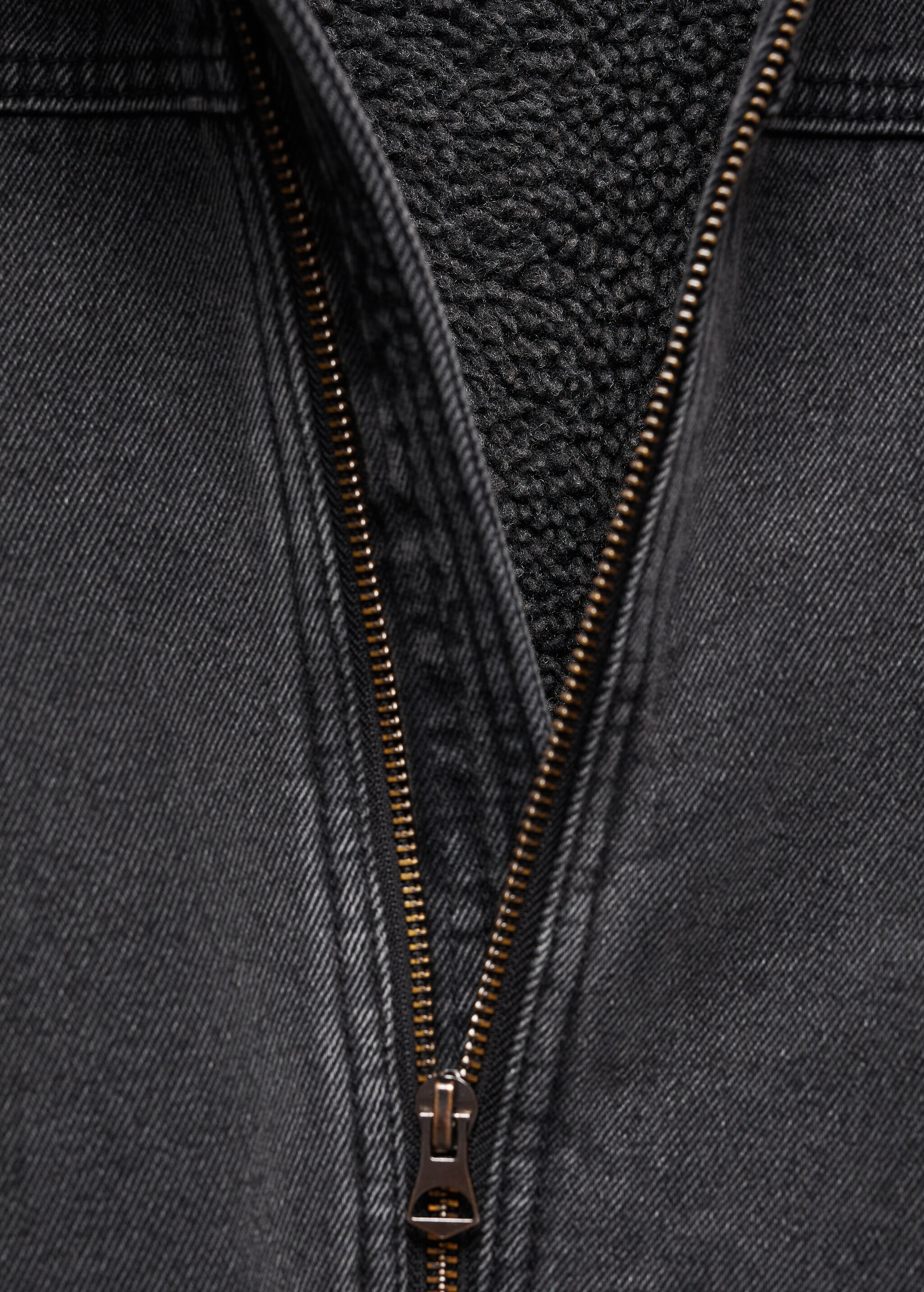 Faux shearling-lined denim jacket - Details of the article 8