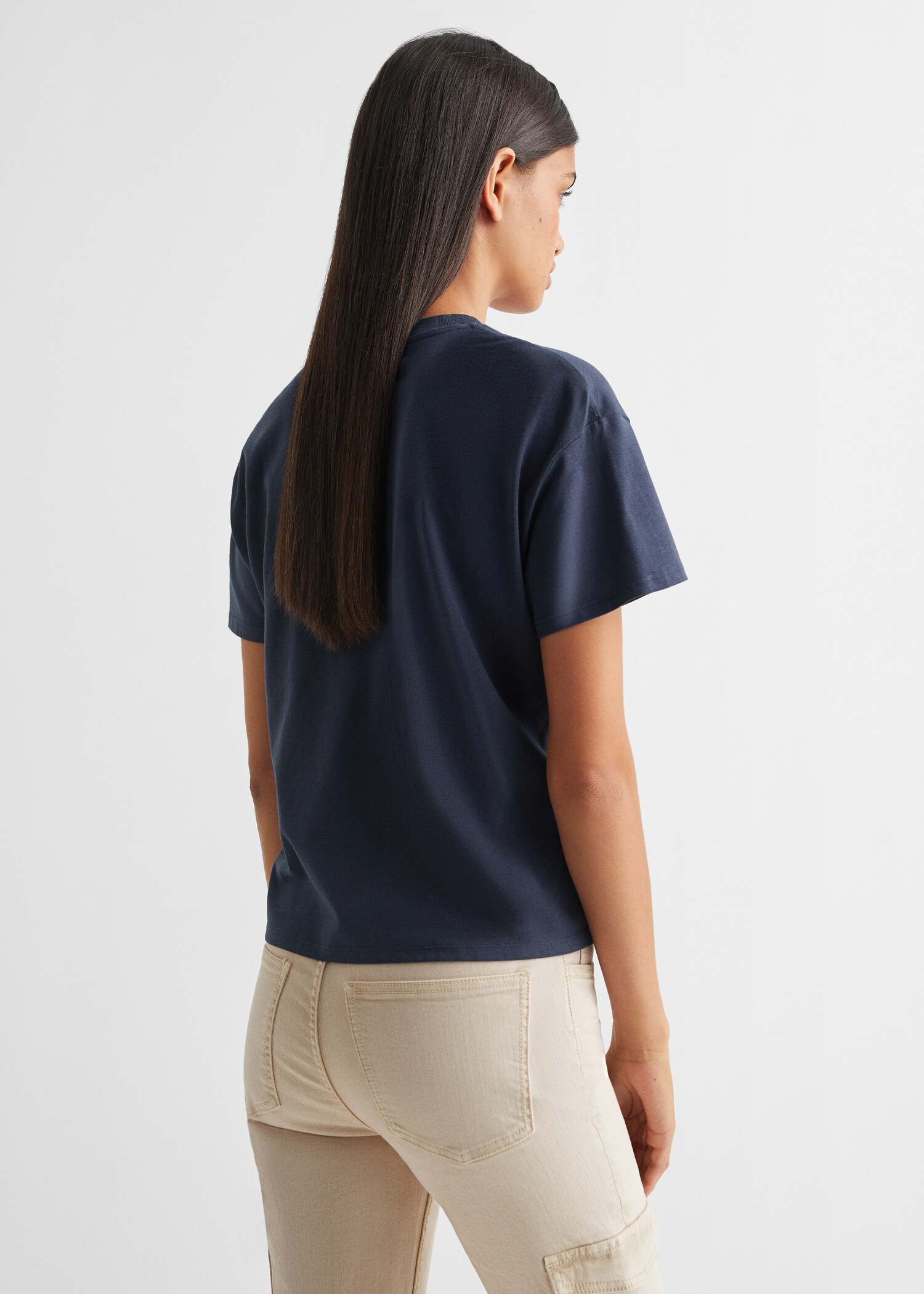 T-Shirt mit Textaufdruck - Rückseite des Artikels