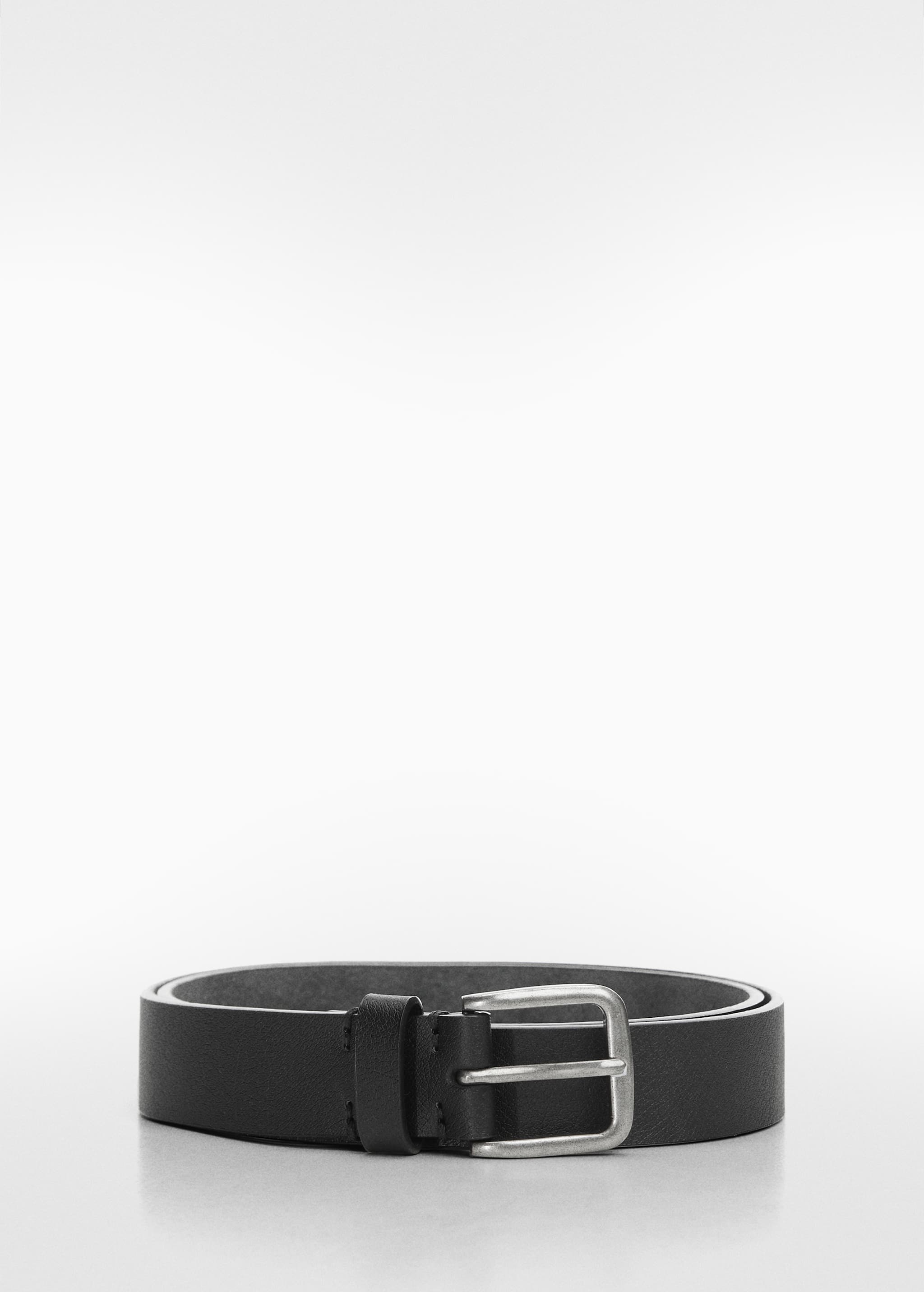 Leather belt with square buckle  - Article without model