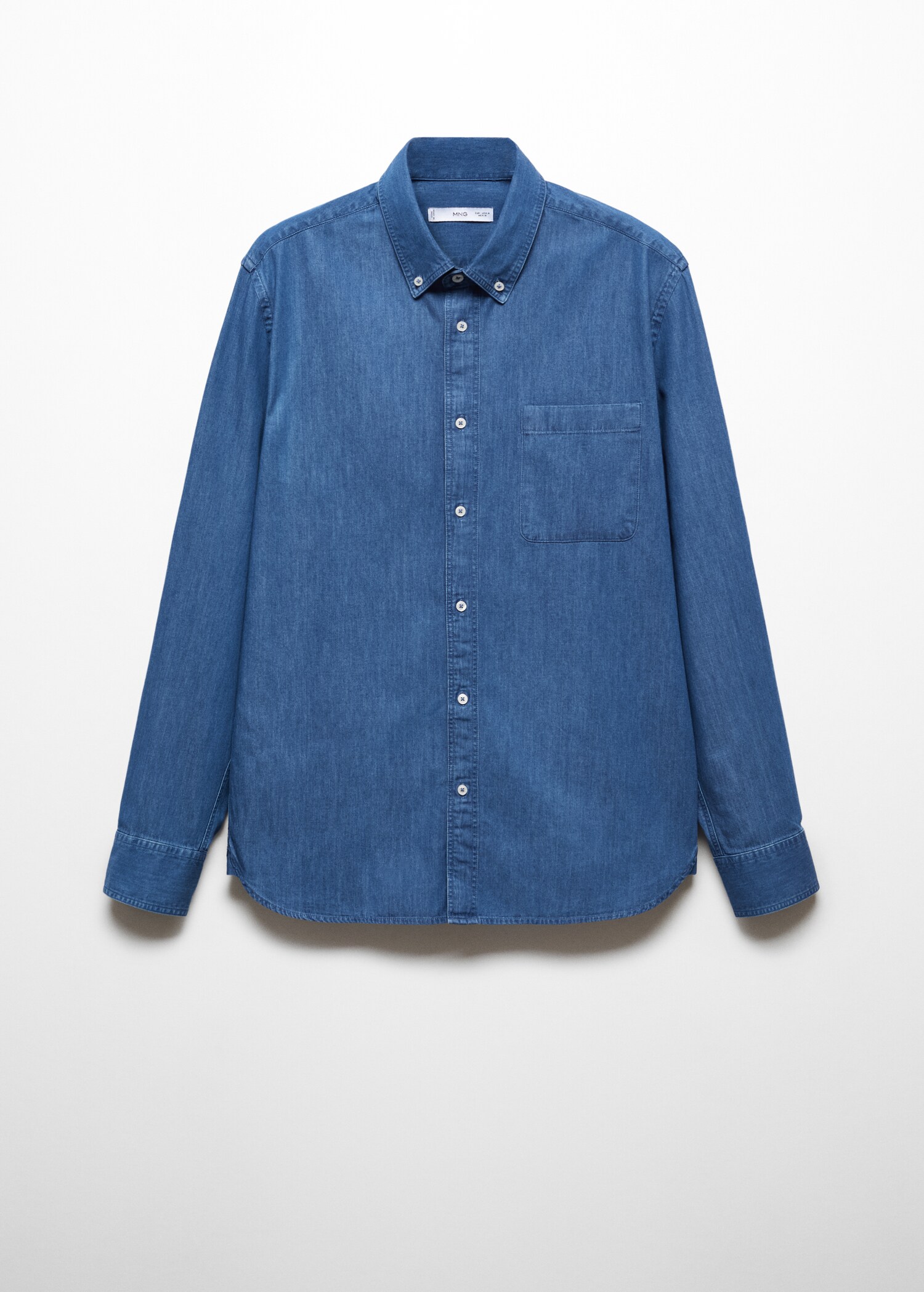 Classic-fit chambray cotton shirt - Article without model