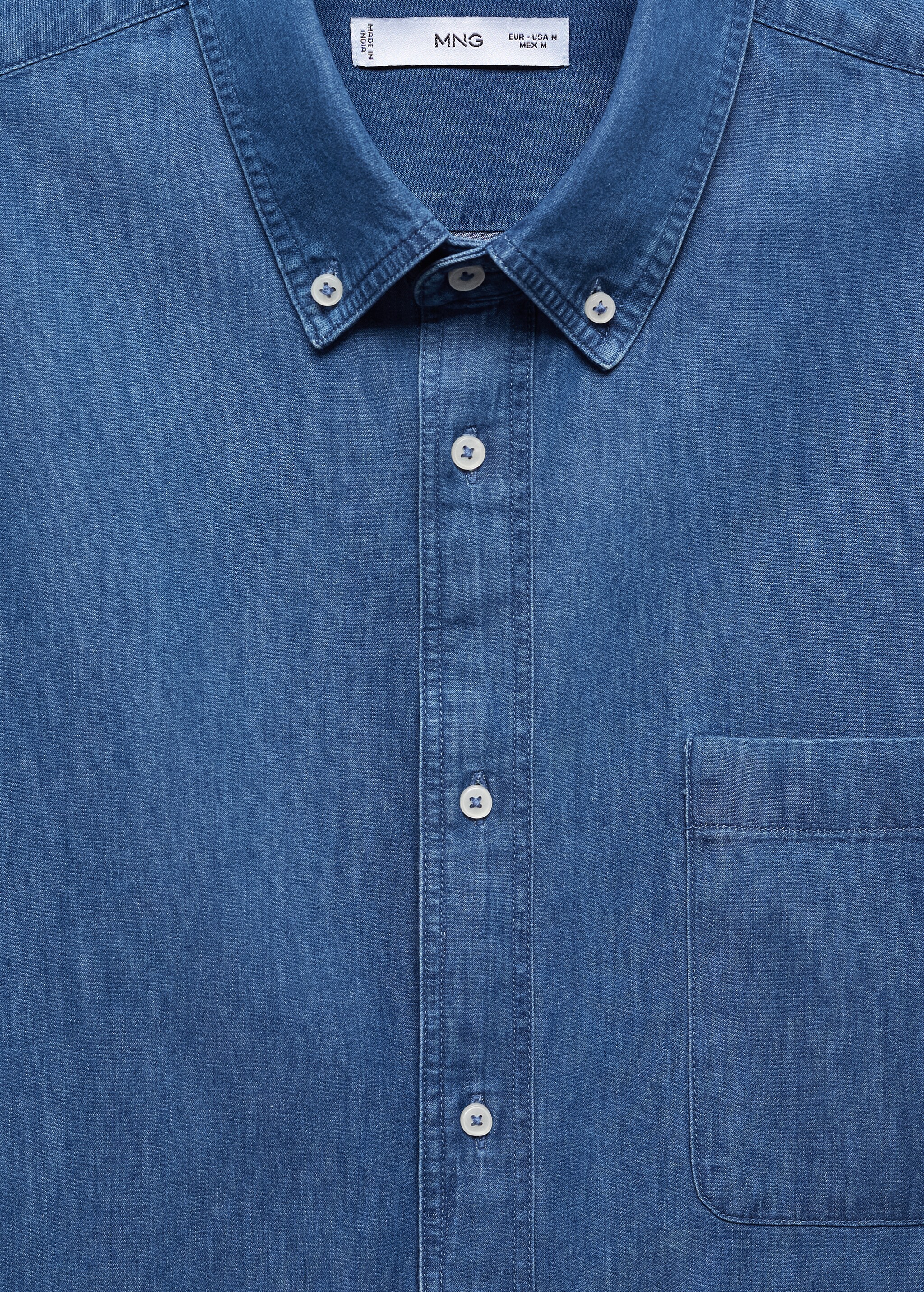 Classic-fit chambray cotton shirt - Details of the article 8