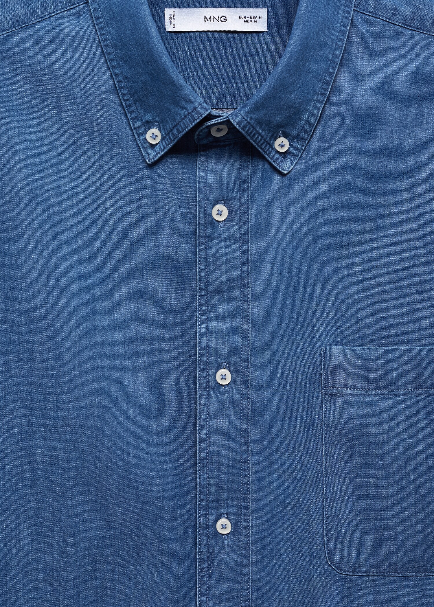 Camisa classic fit chambray algodón - Detalle del artículo 8