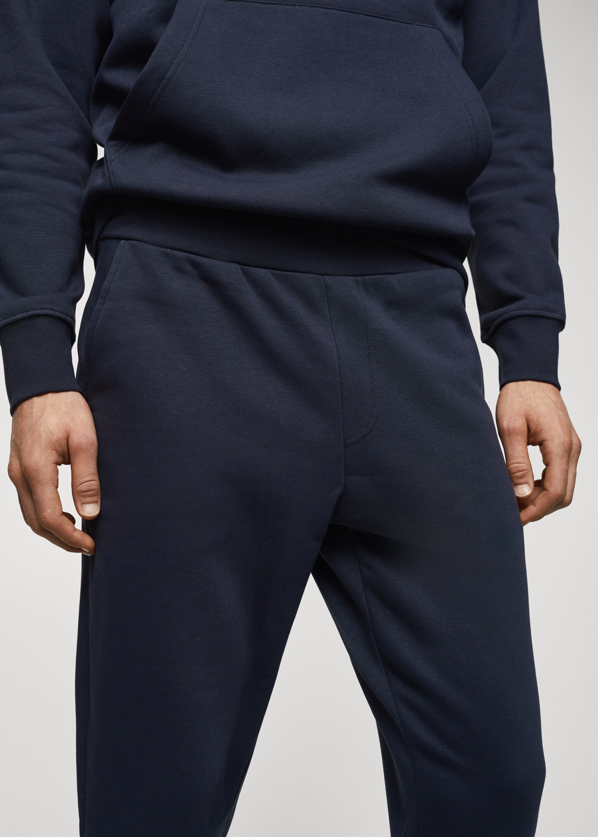 Cotton jogger-style trousers - Details of the article 1