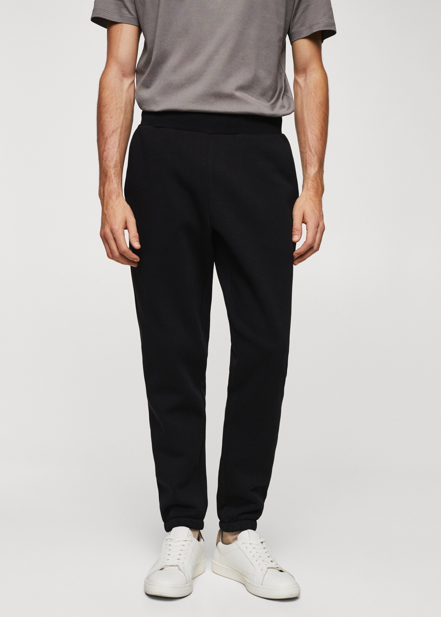 Cotton jogger-style trousers - Medium plane