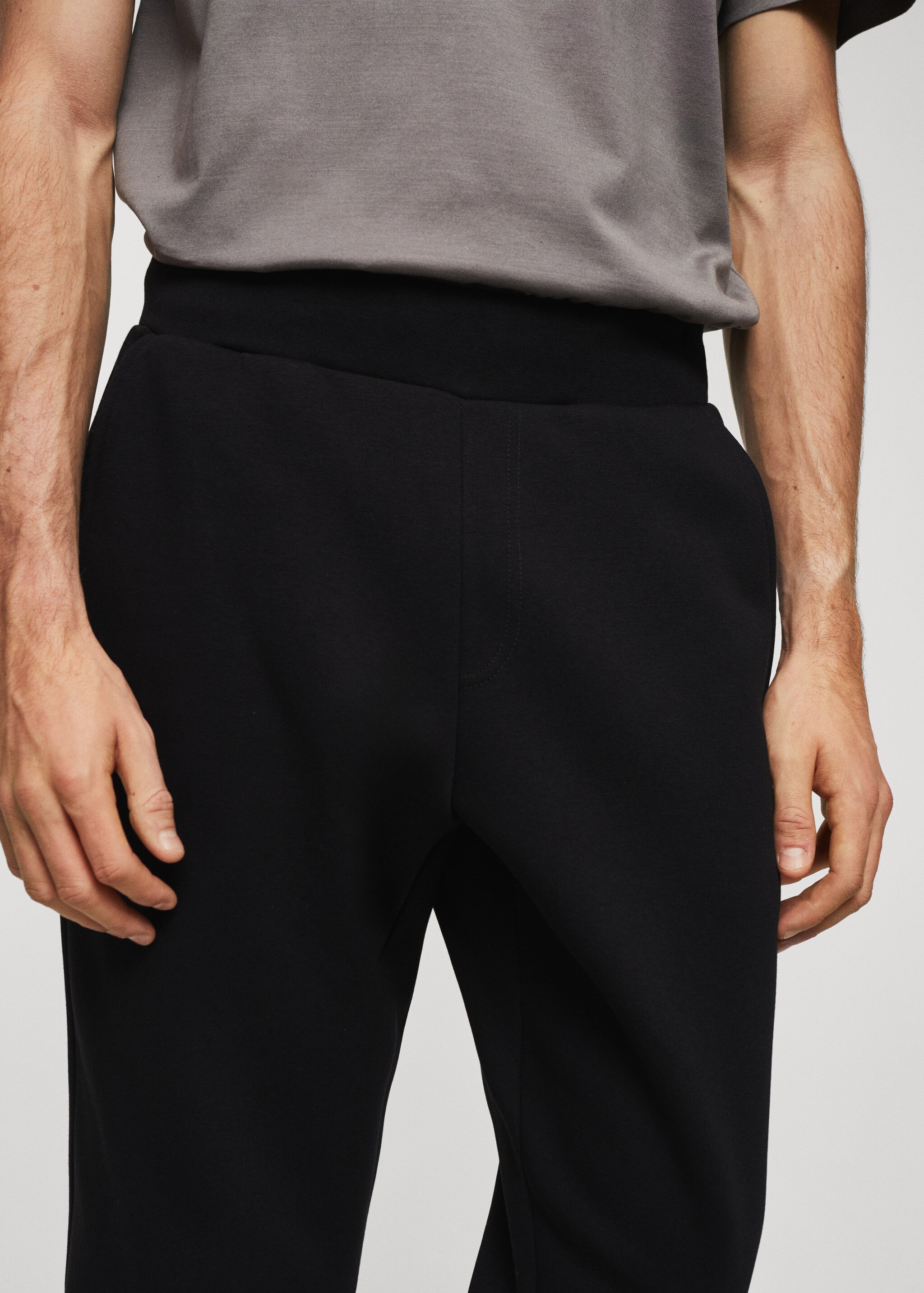Cotton jogger-style trousers - Details of the article 1
