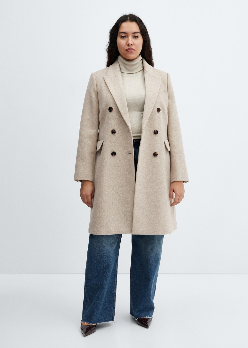 Double-breasted wool coat Double-breasted wool coat