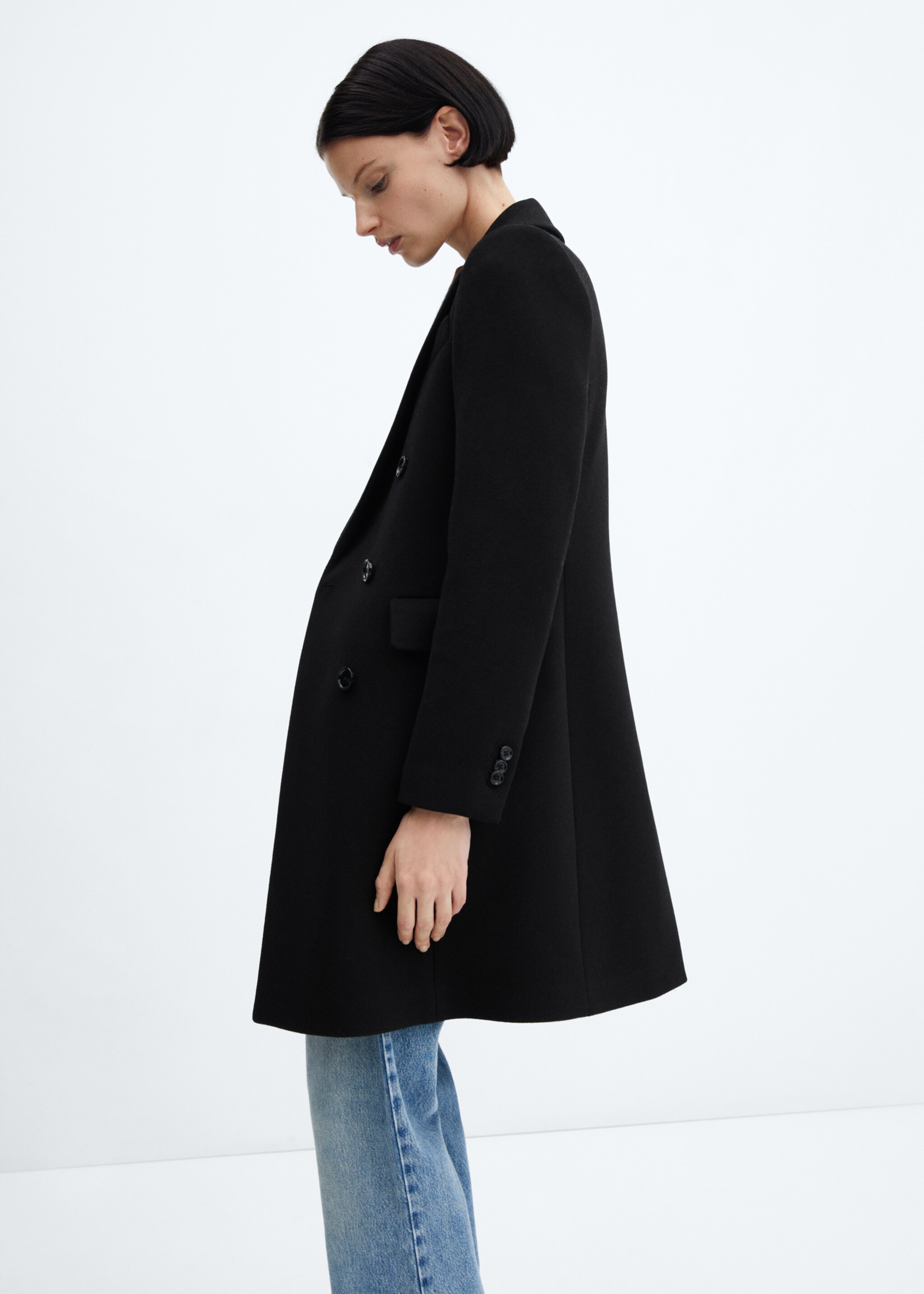 Double-breasted wool coat - Details of the article 2