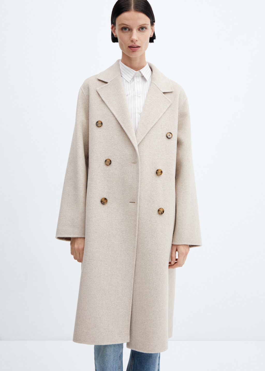 Handmade oversized wool coat - Women | MANGO Niger Handmade oversized wool coat - Women | MANGO Niger