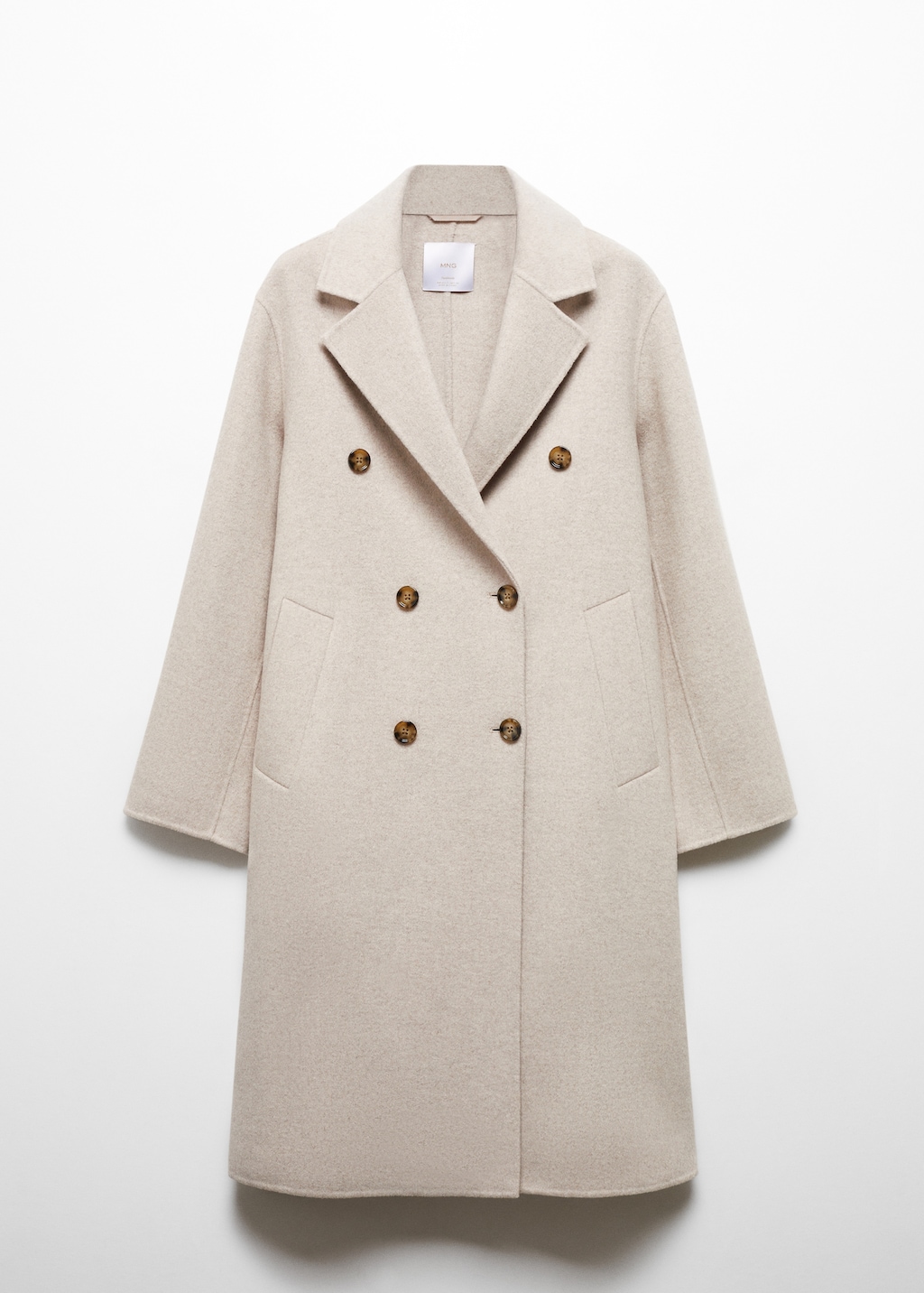 Double-breasted wool coat