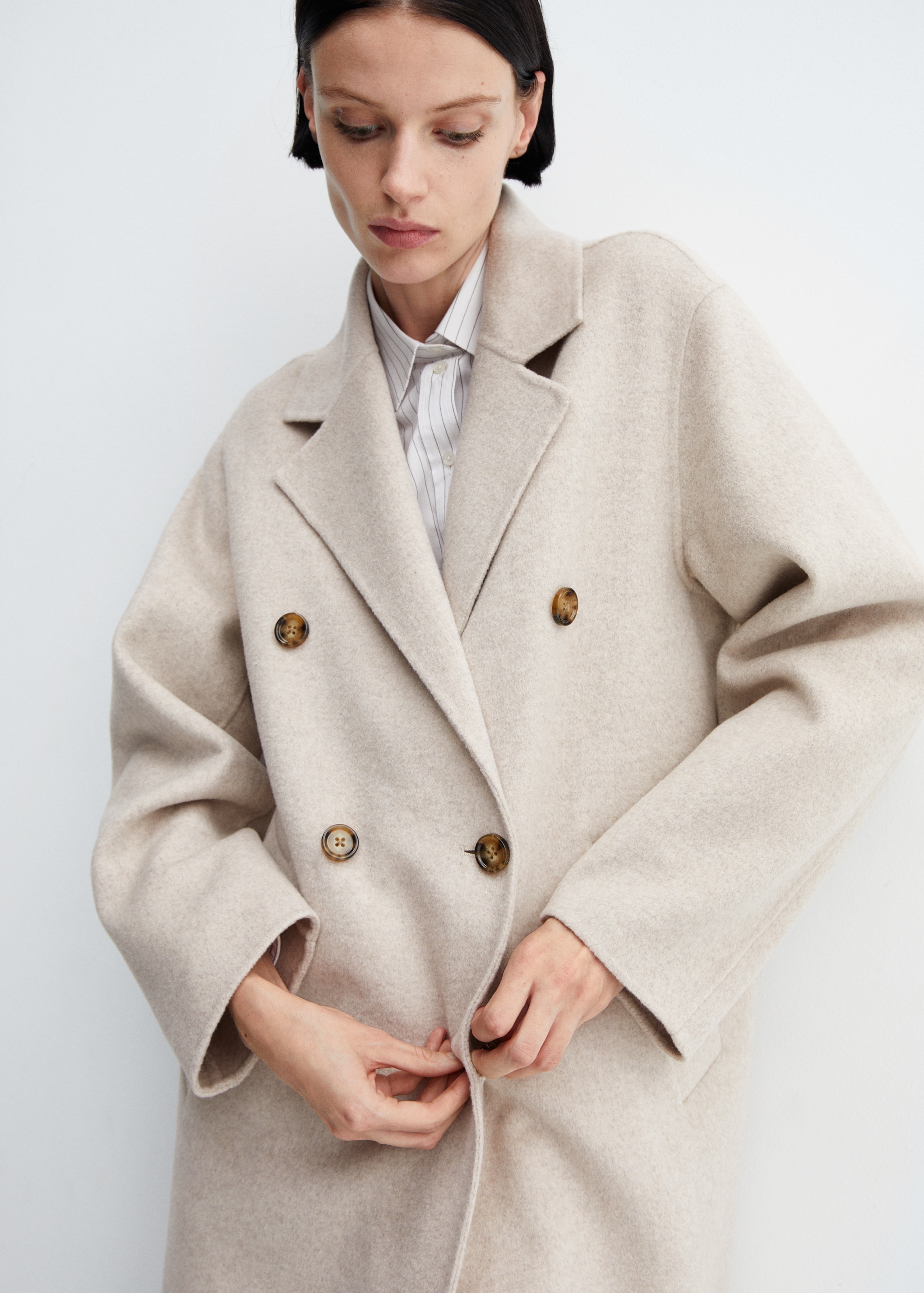Femme Mango Manteau Femme Beige Laine Manteau Mango Manteau Laine