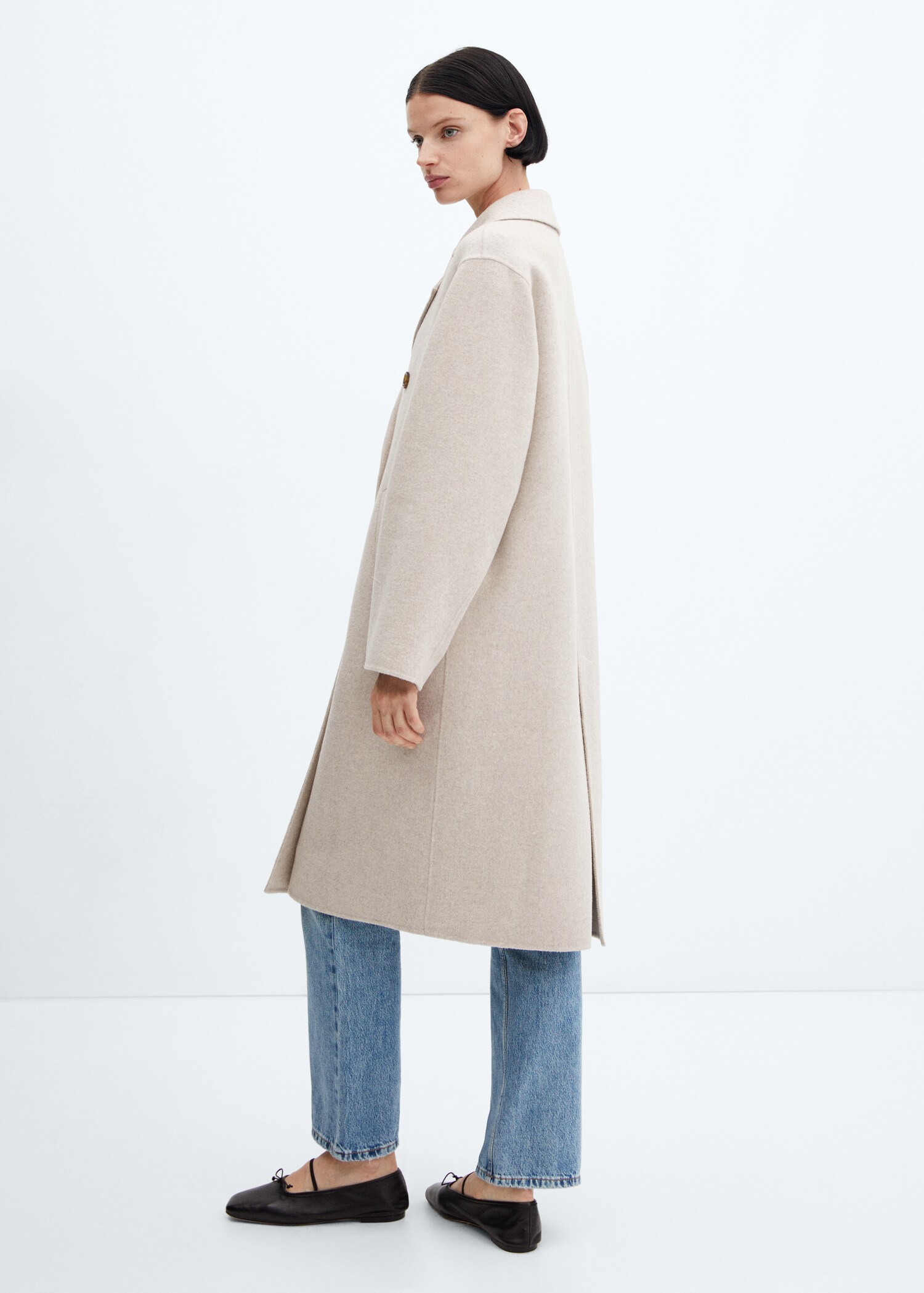 Manteau laine fait main oversize - Verso de l’article