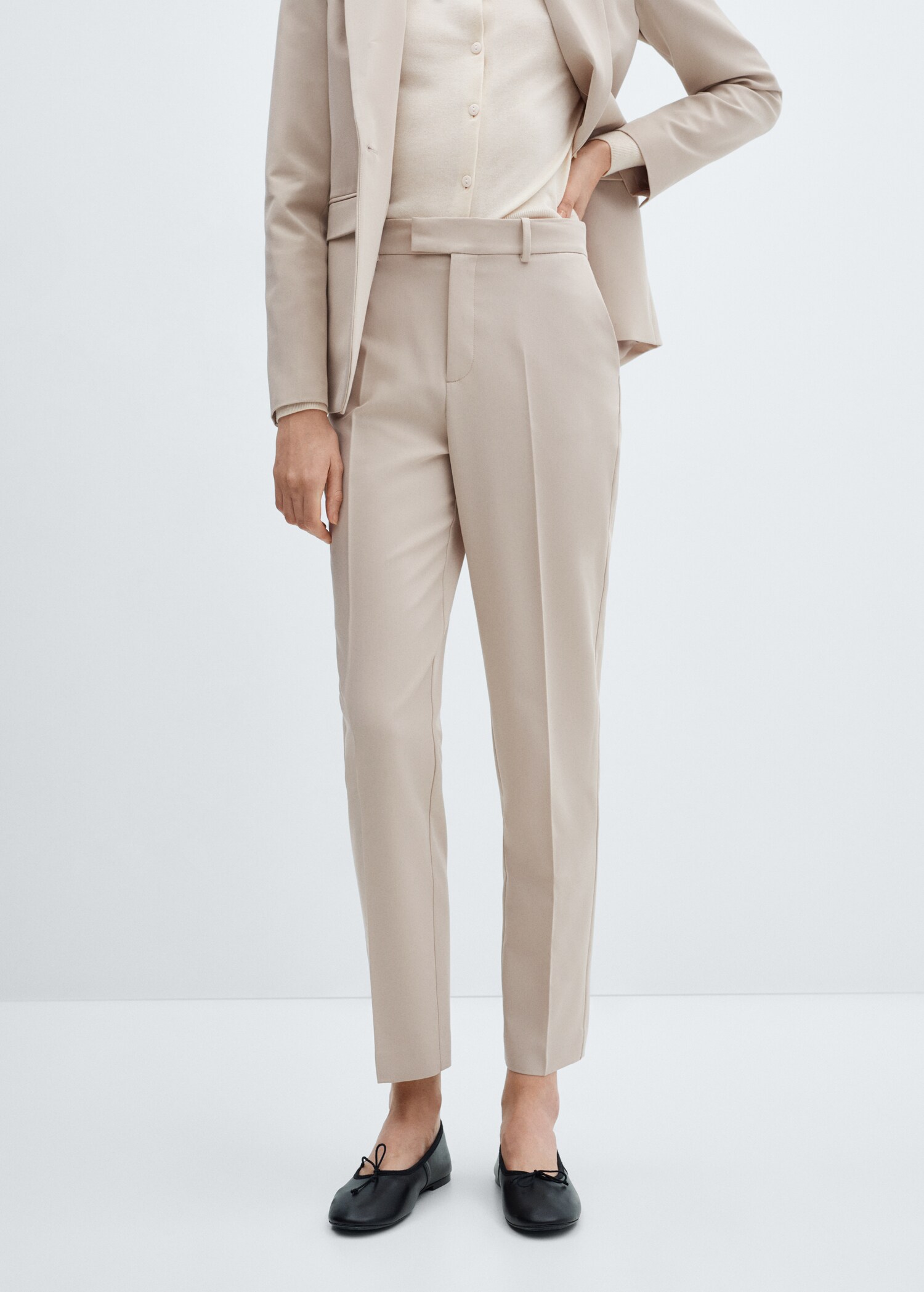 Straight suit trousers - Medium plane