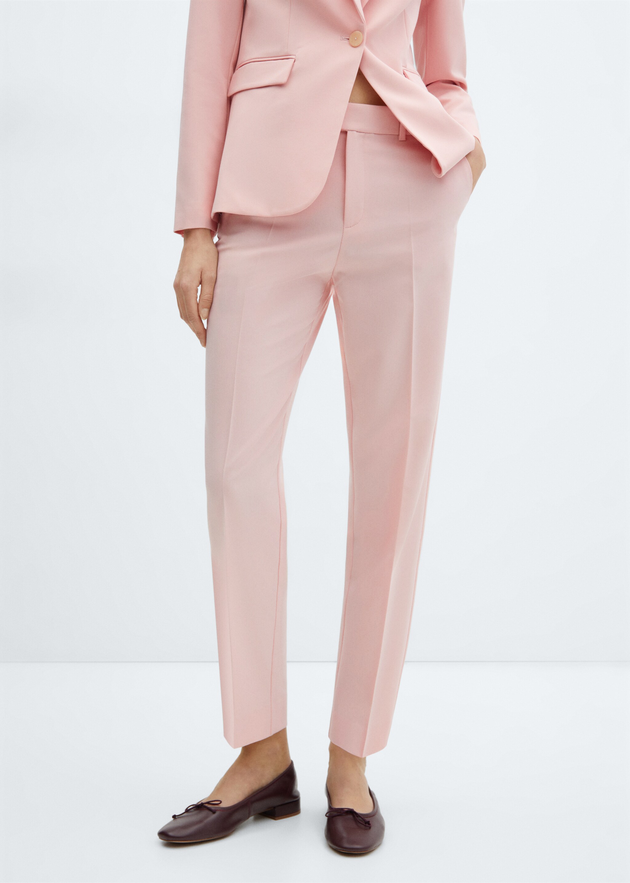 Straight suit trousers - Medium plane