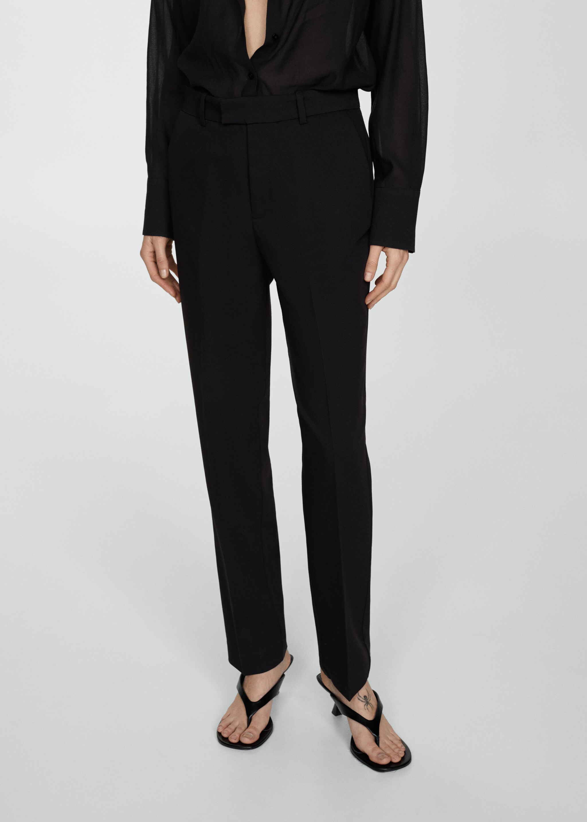 Straight suit trousers - Medium plane
