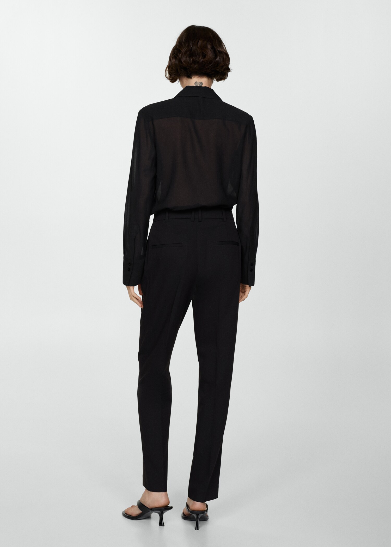 Straight suit pants - Reverse of the article