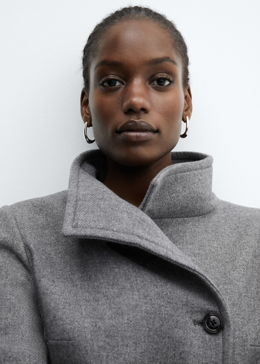 Mango belted long wool coat discount