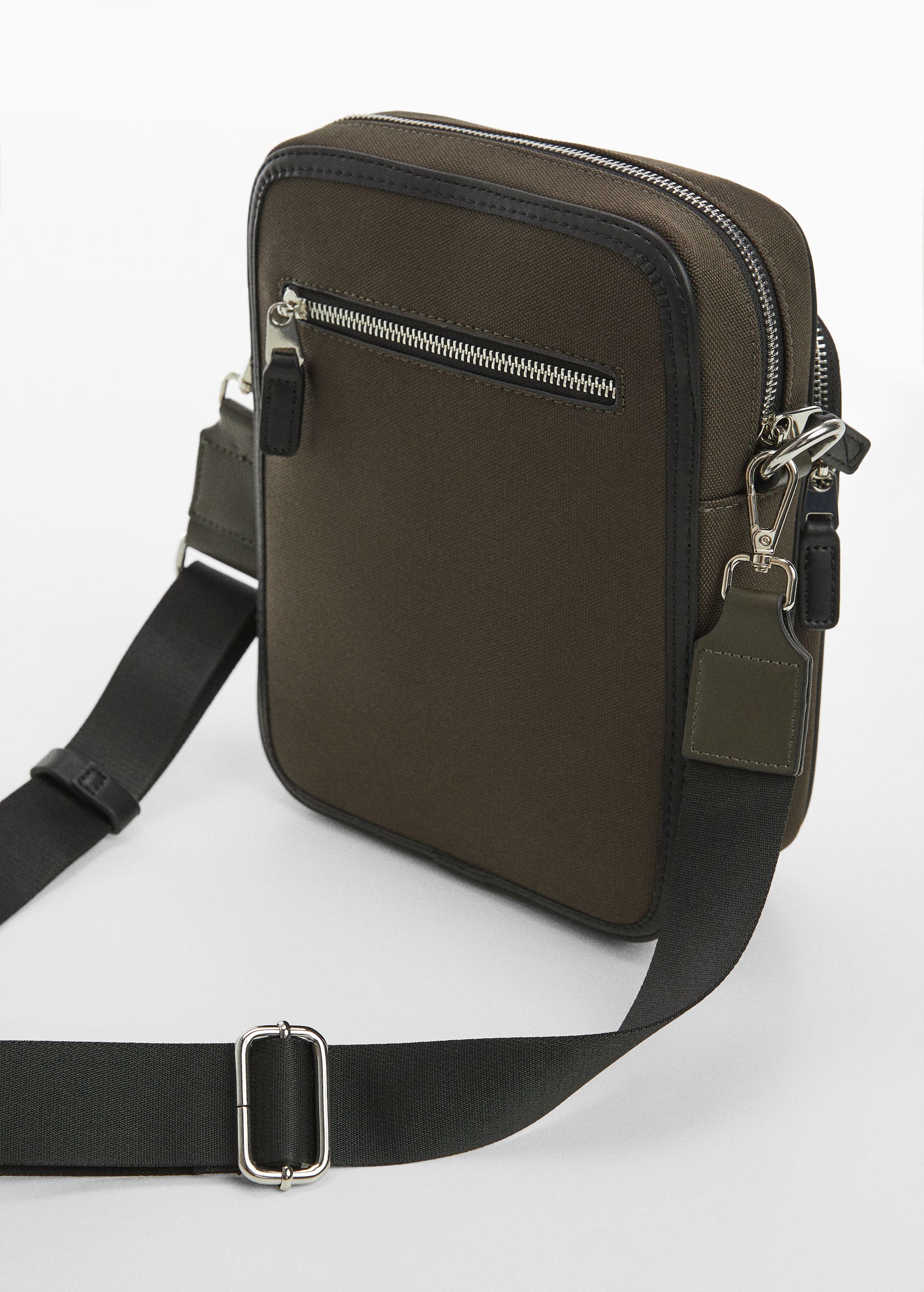 Shoulder bag with leather-effect details  - Details of the article 1