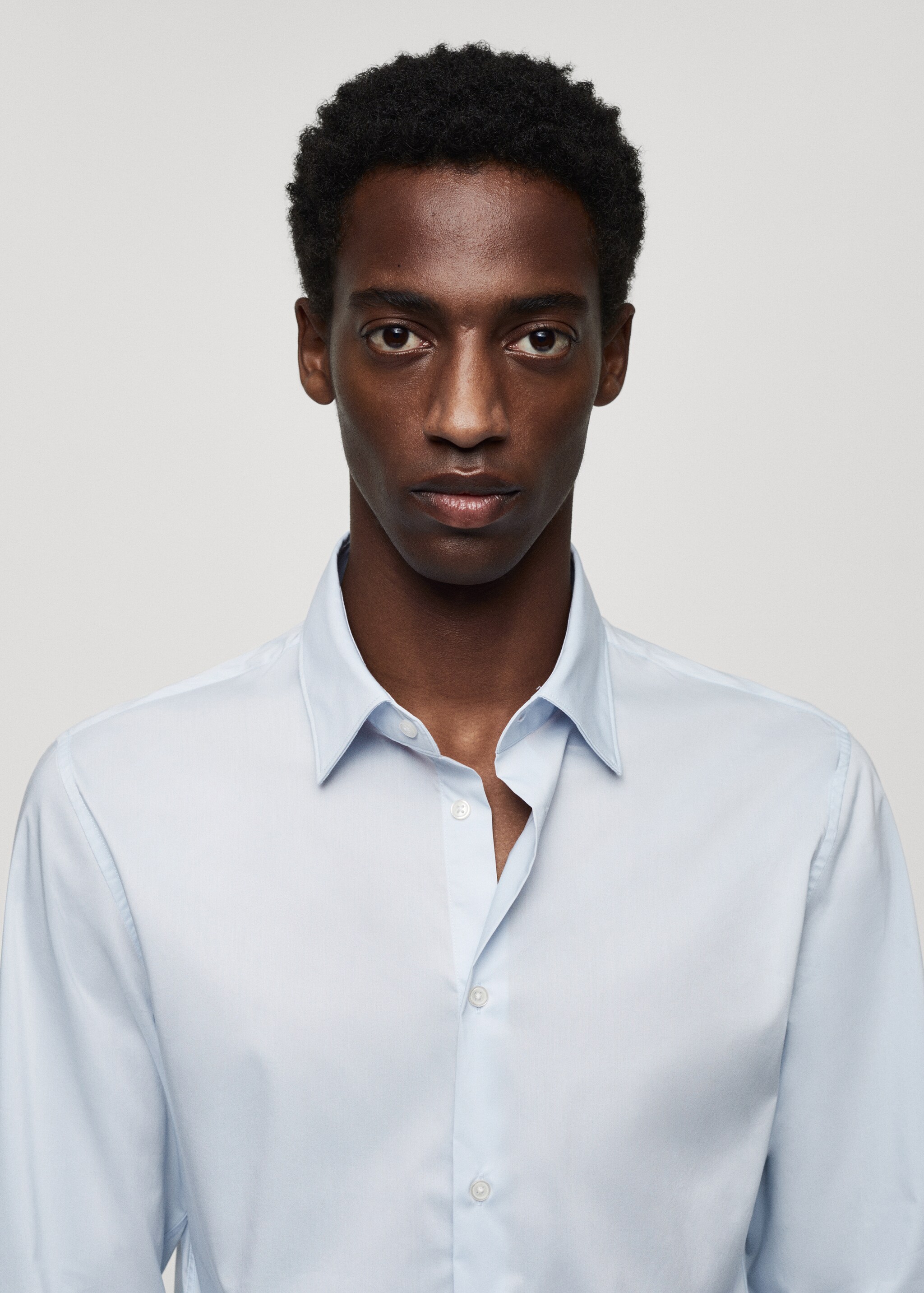 Slim fit stretch cotton shirt - Details of the article 1