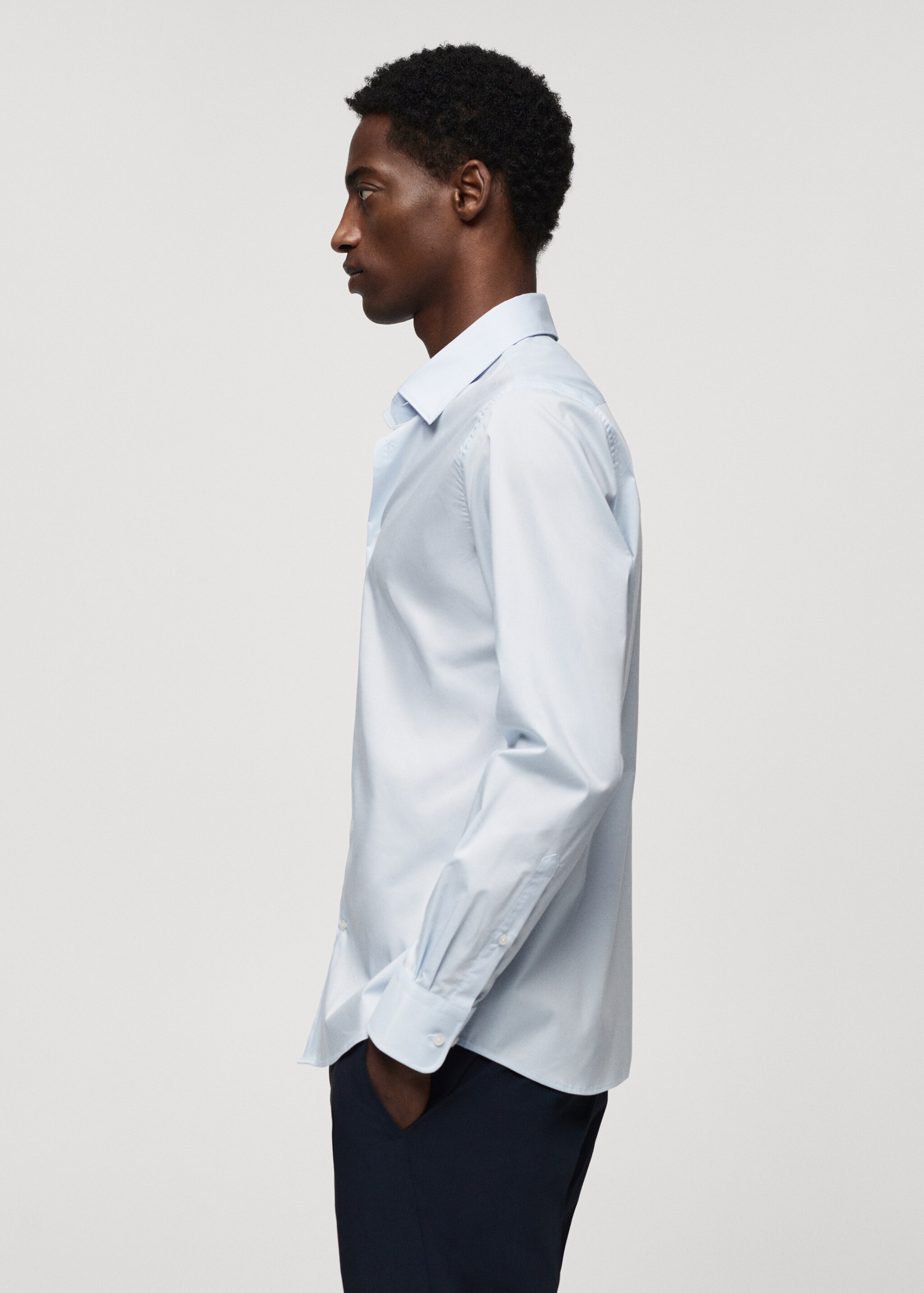 Slim fit stretch cotton shirt - Details of the article 2