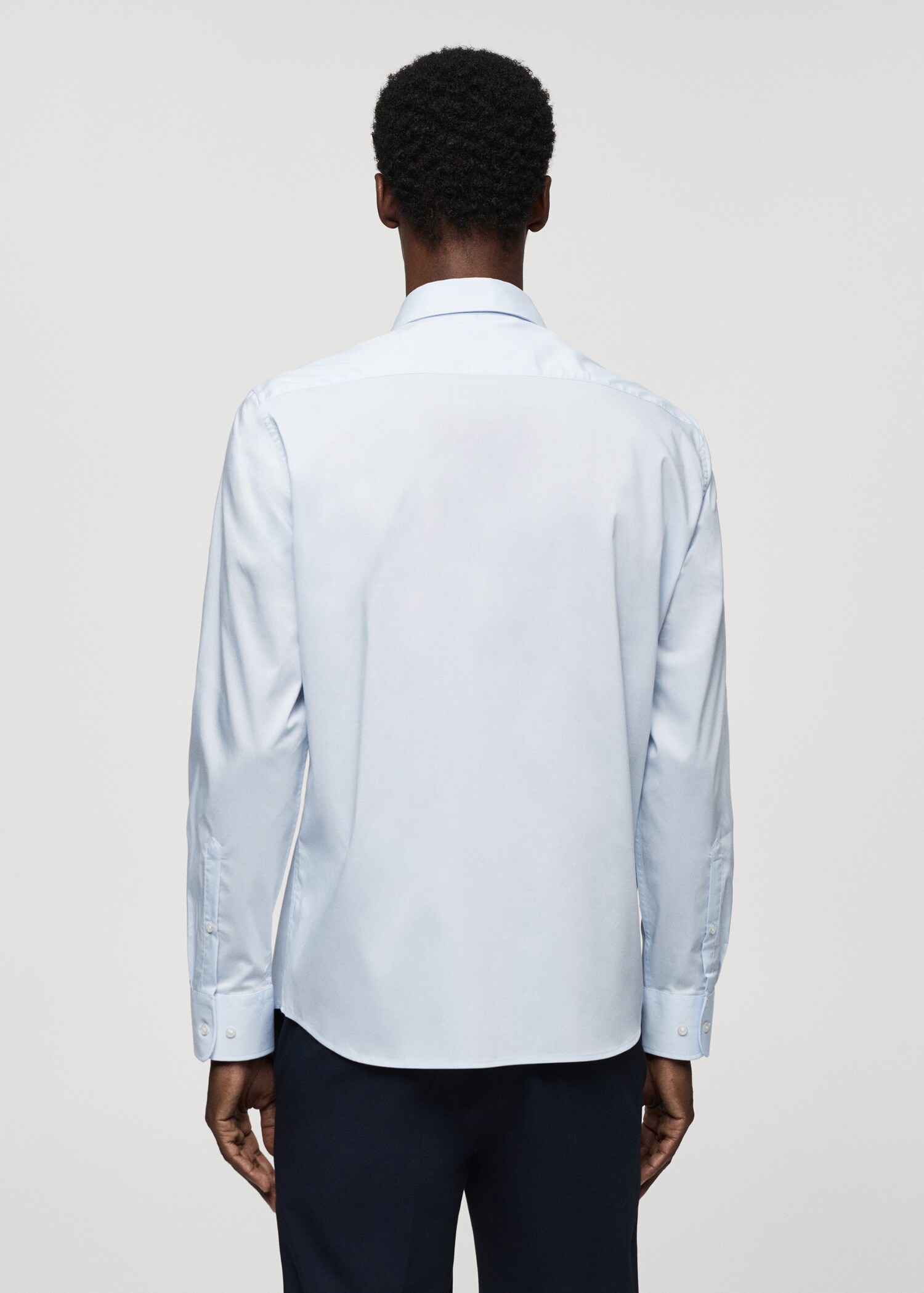 Slim fit stretch cotton shirt - Reverse of the article