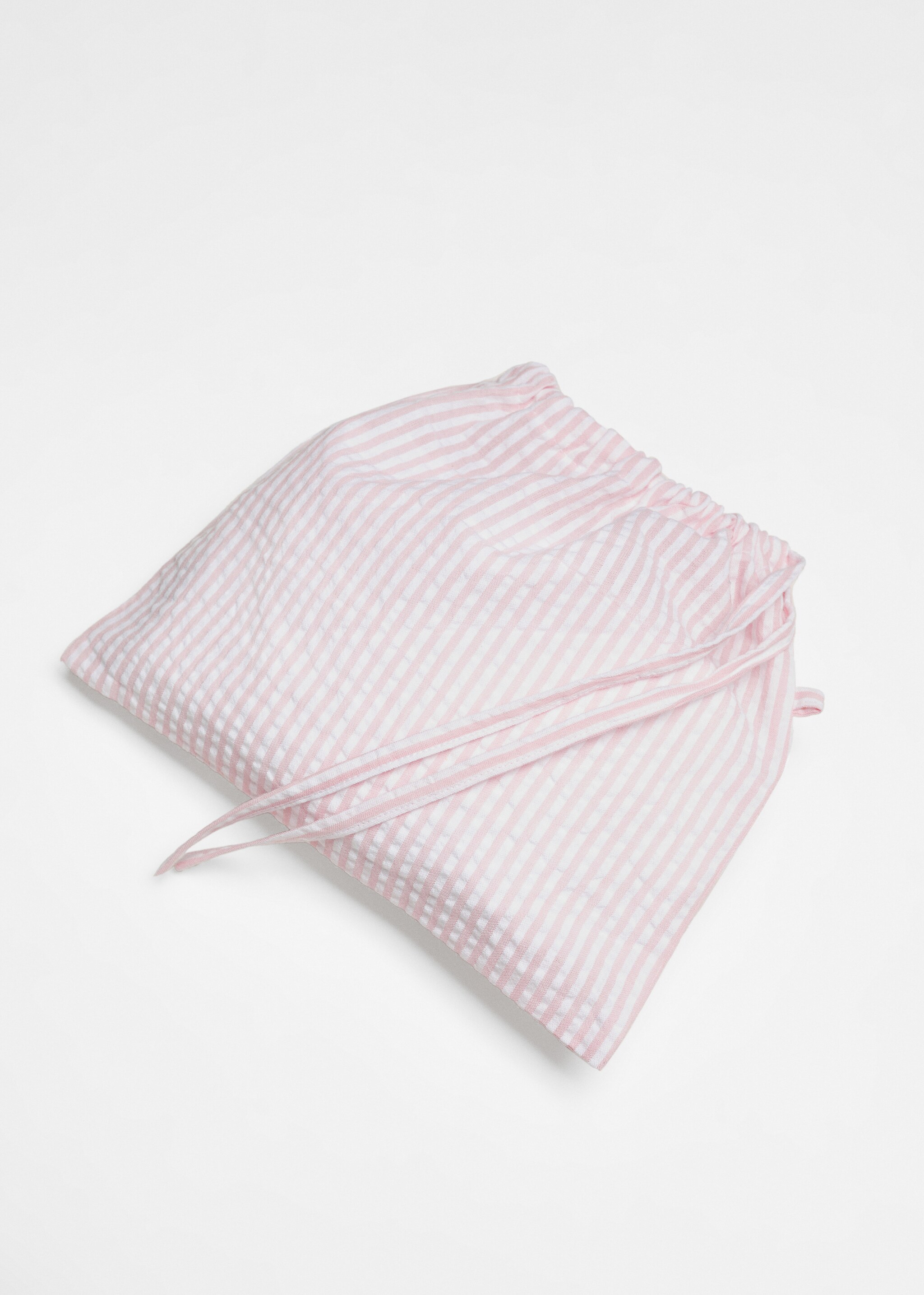 Two-piece striped cotton pajamas - Details of the article 0