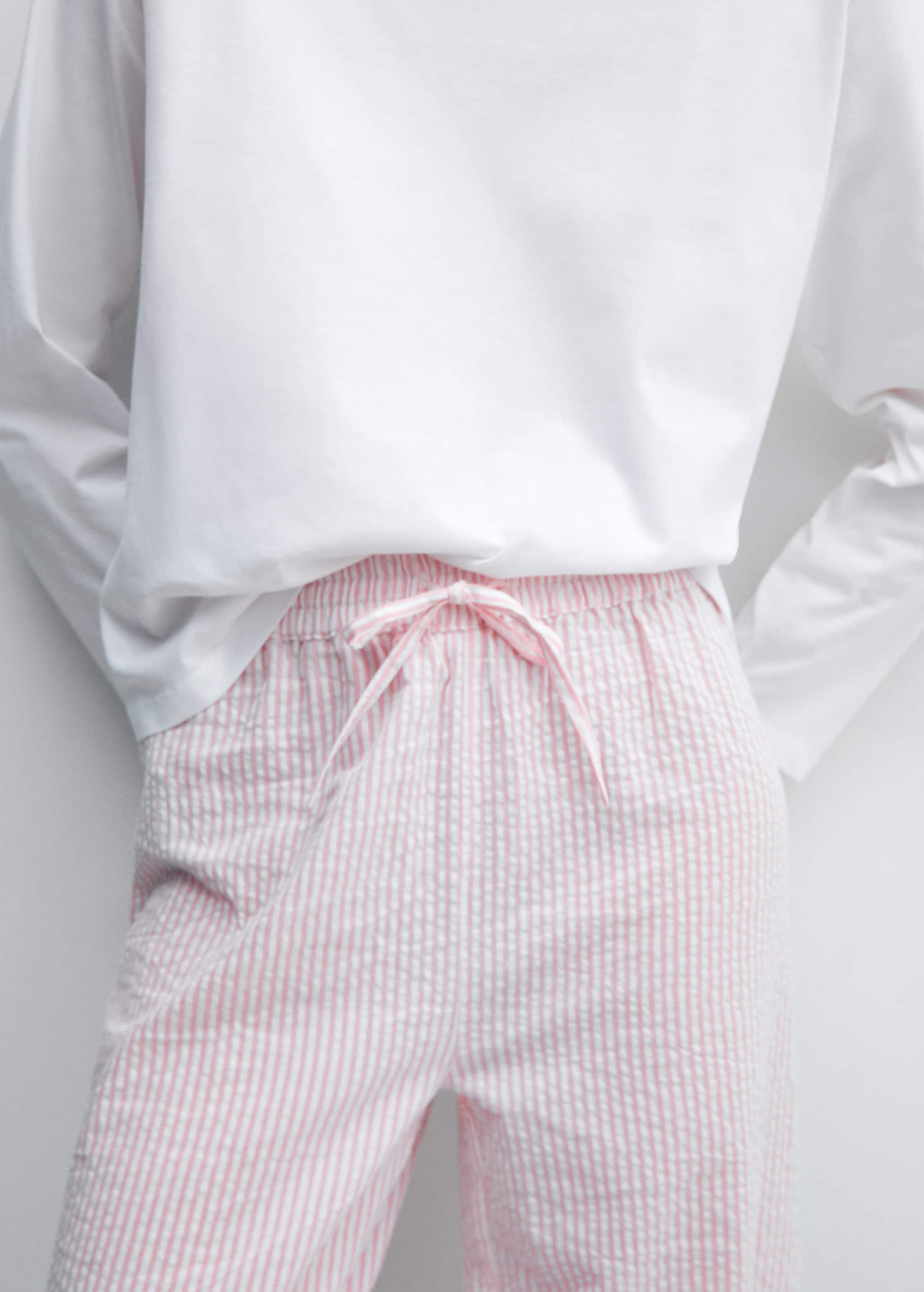 Tweedelige gestreepte katoenen pyjama - Detail van het artikel 6