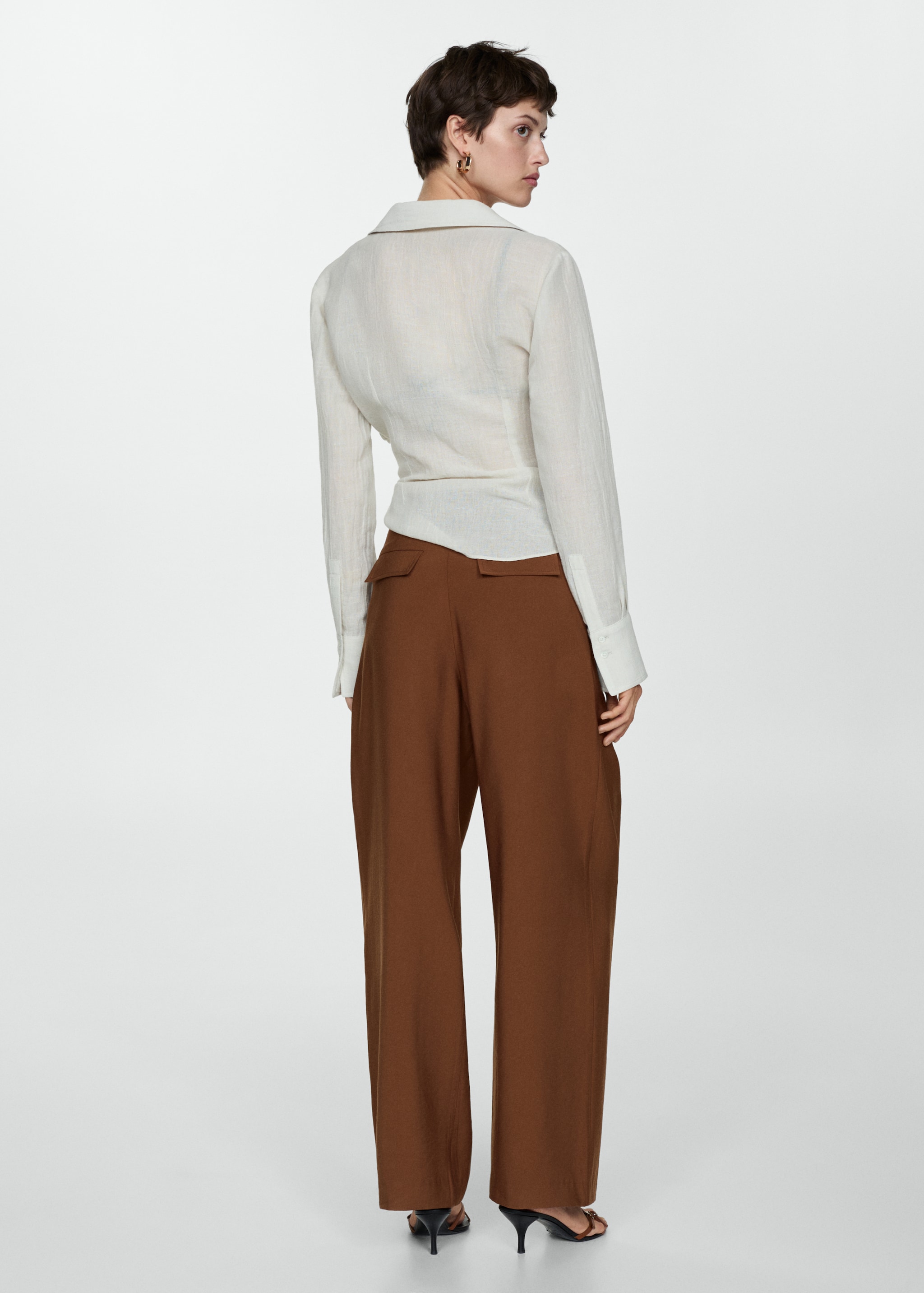 Belt straight-fit trousers - Reverse of the article