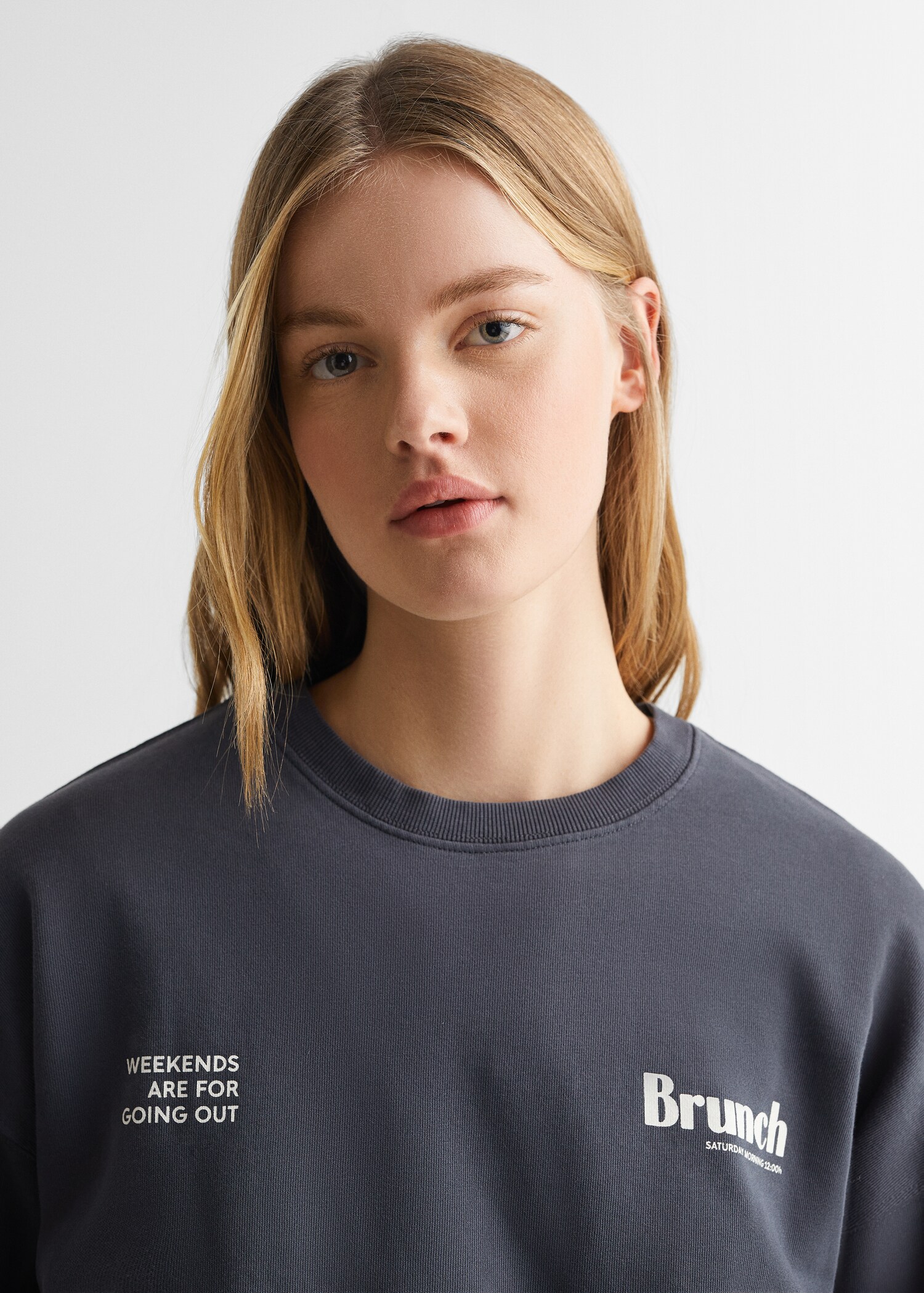 Printed message sweatshirt - Details of the article 1