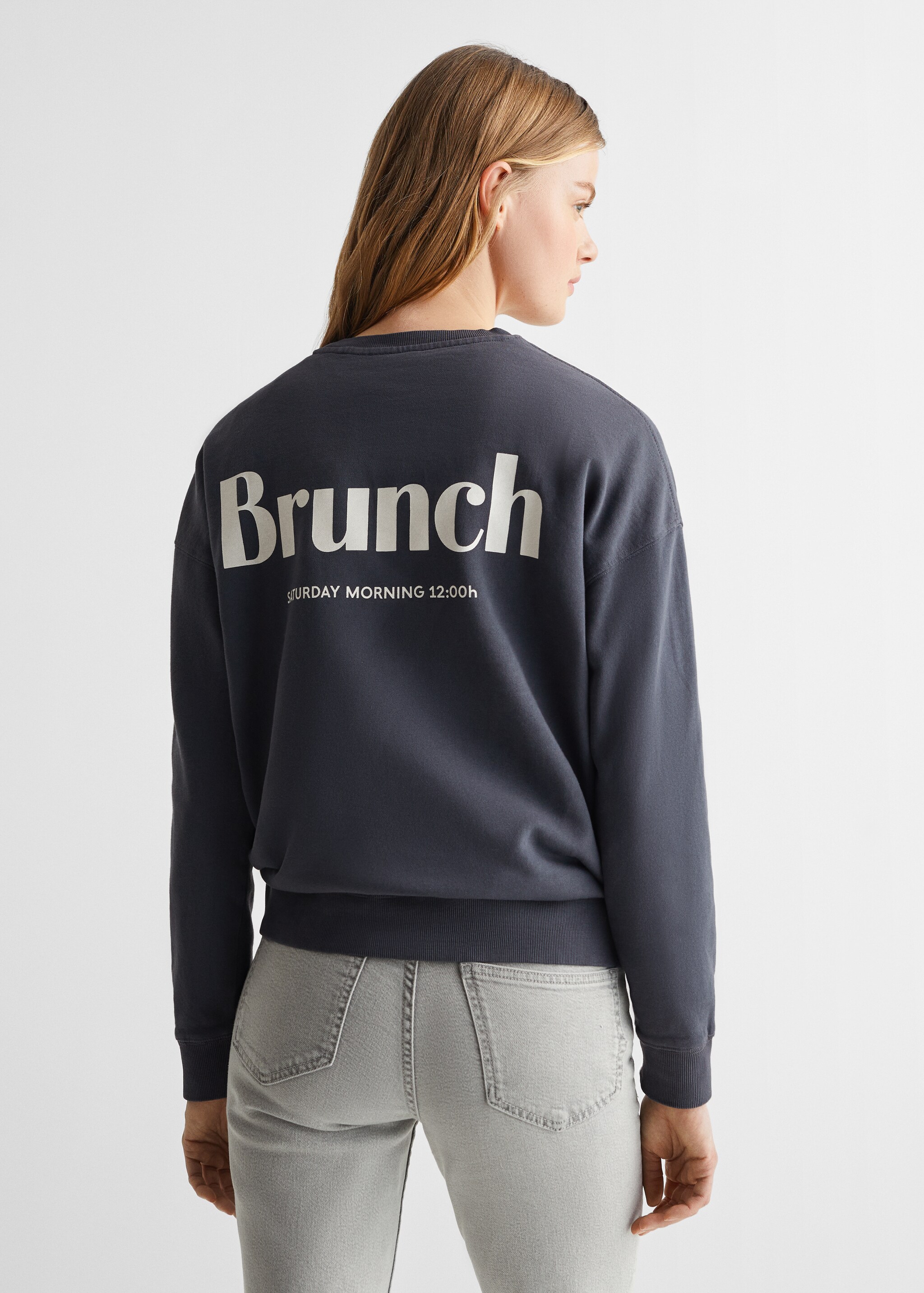 Printed message sweatshirt - Reverse of the article