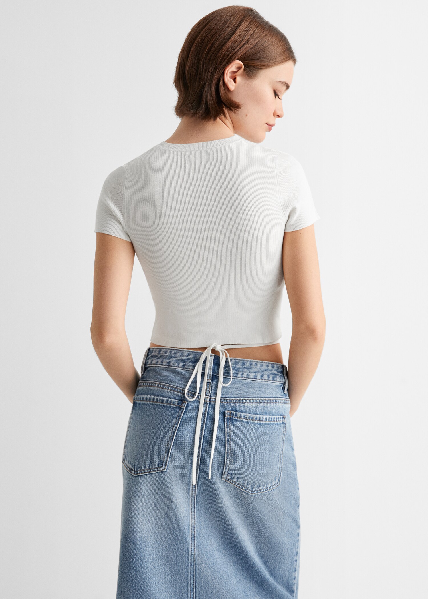 T-shirt maille nœud - Verso de l’article