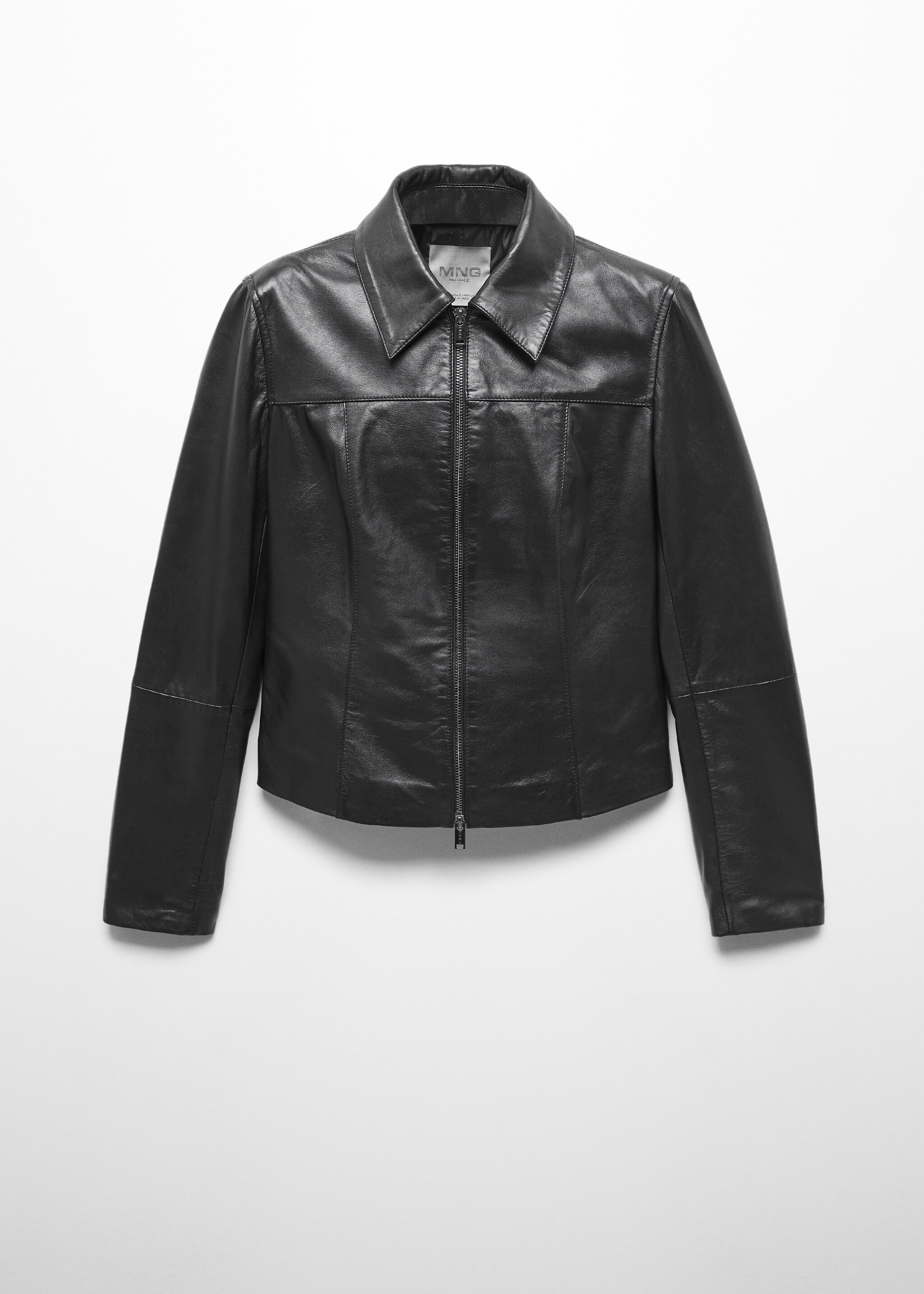 100% leather fitted jacket - Article without model