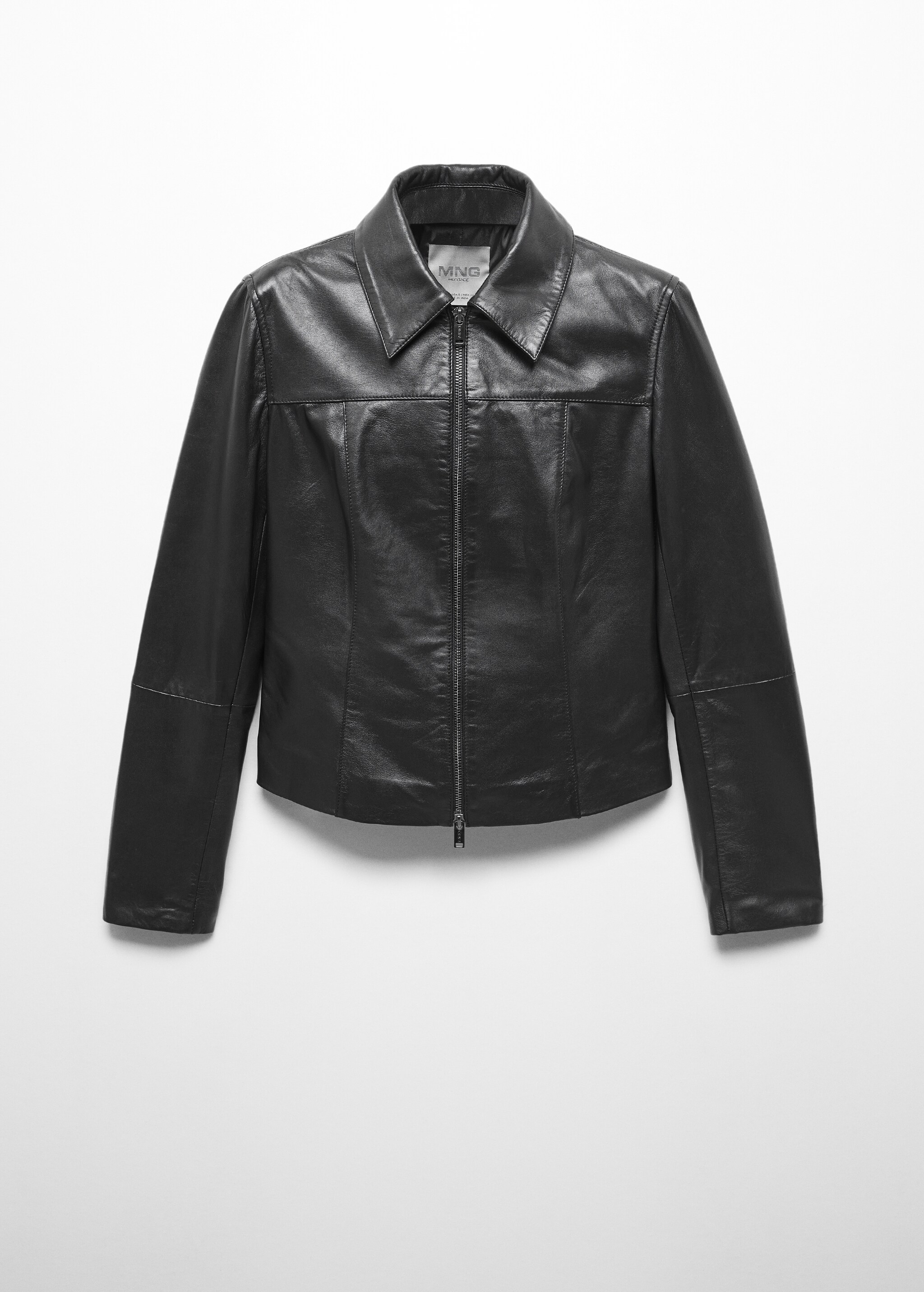 100% leather fitted jacket - Article without model