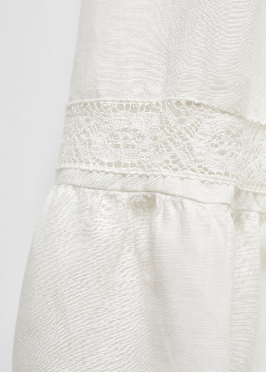 Bow linen blend dress