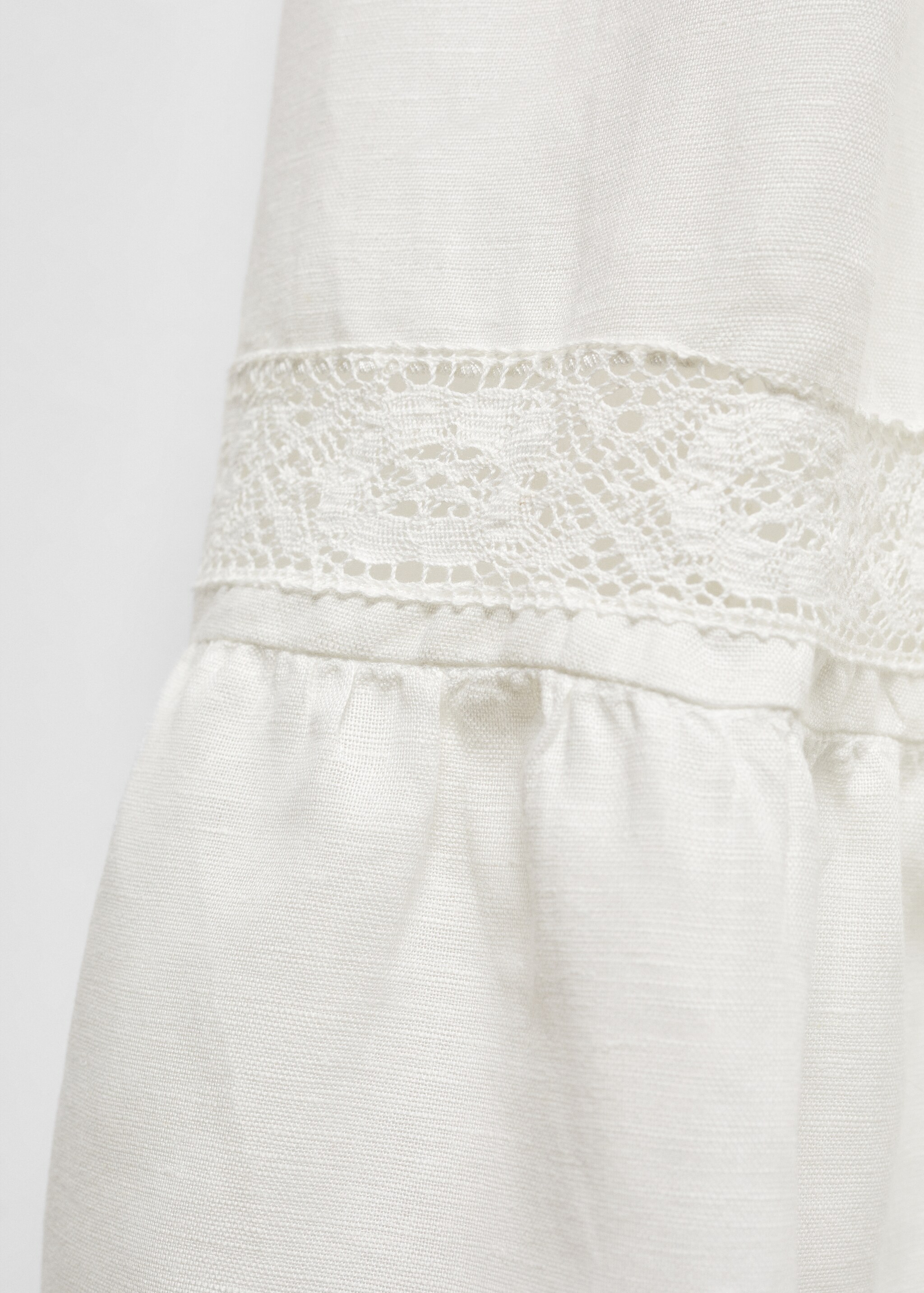 Bow linen-blend dress - Details of the article 0