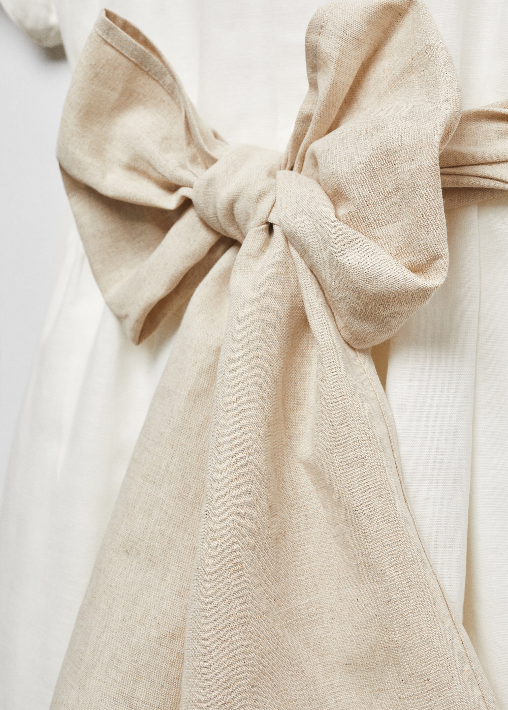 Bow linen-blend dress - Details of the article 8