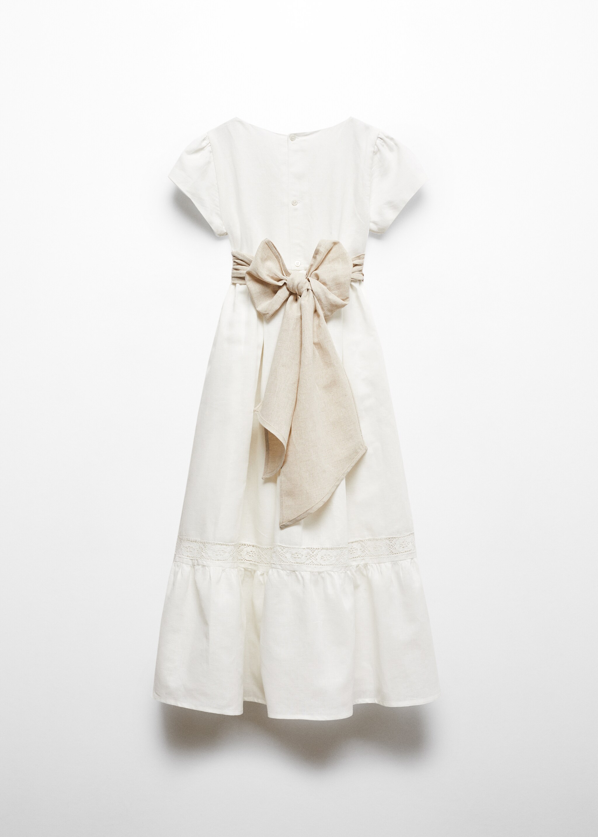 Bow linen-blend dress - Reverse of the article