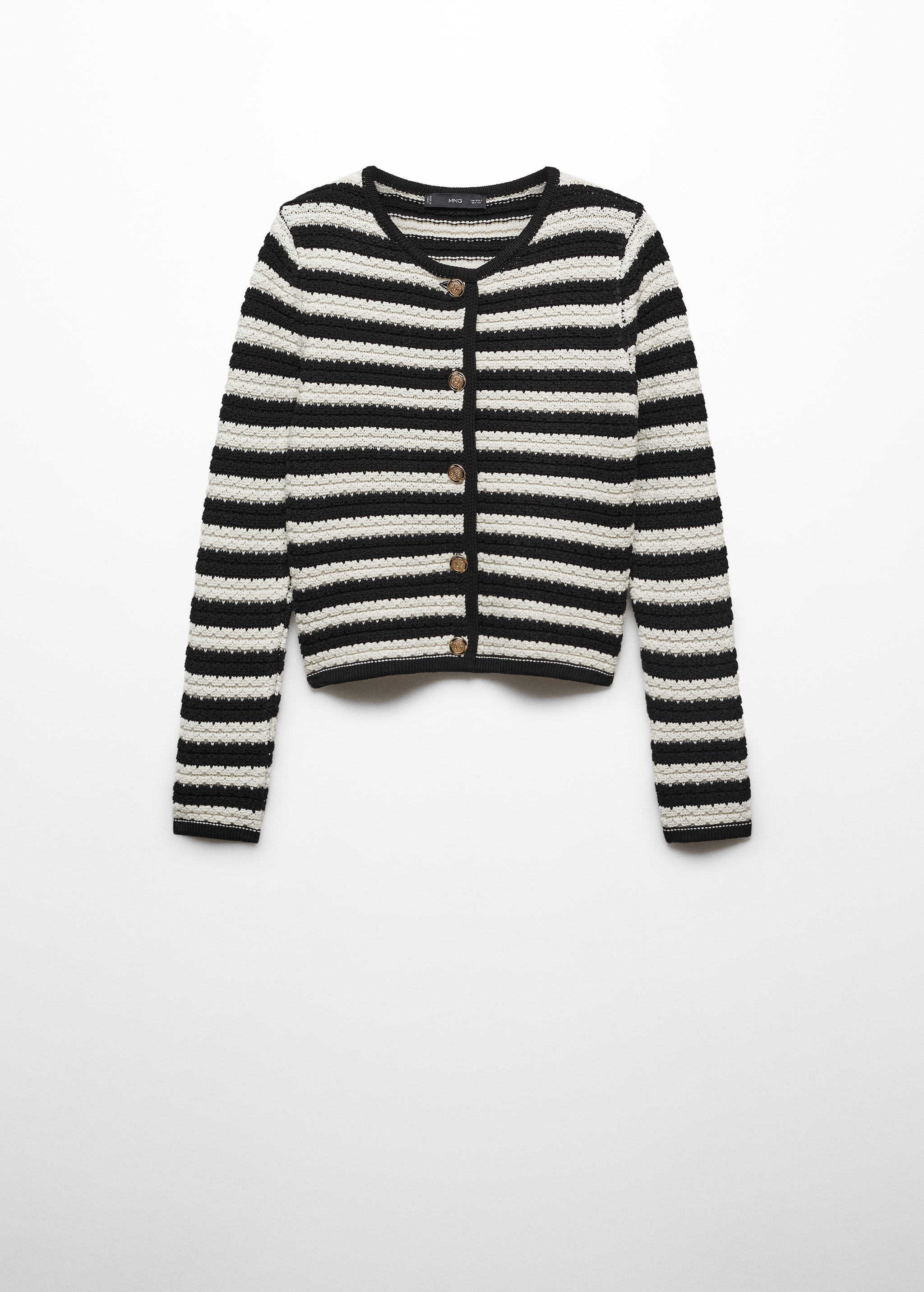 Striped cardigan with jewel buttons Women MANGO Vietnam