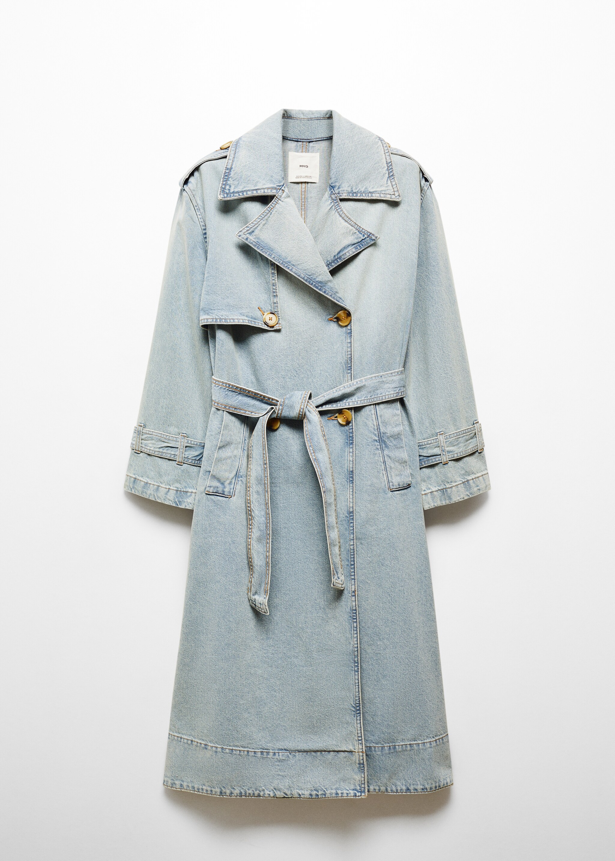 Double breasted denim trench - Article without model