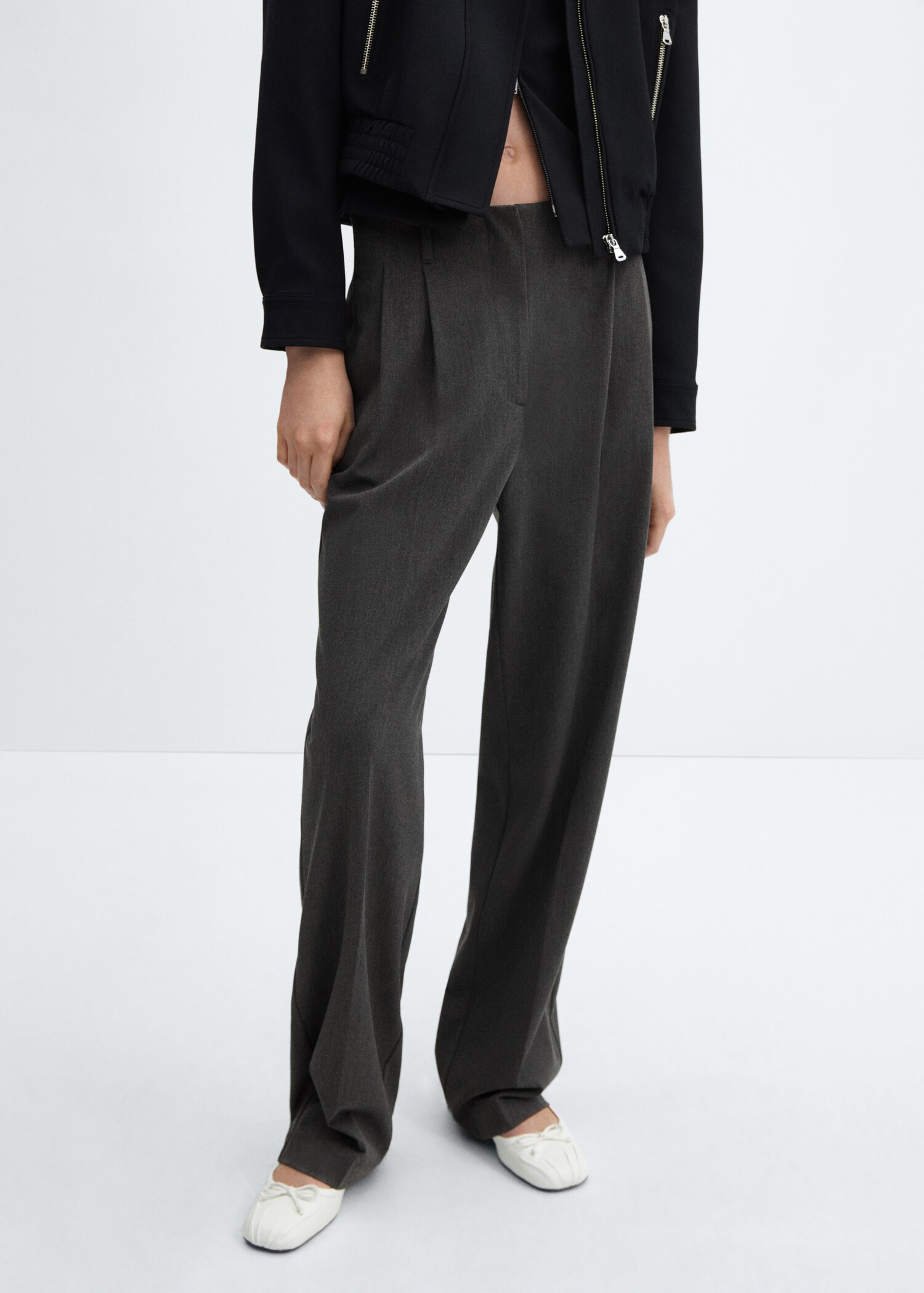 Pantalon pinces wideleg - Plan moyen
