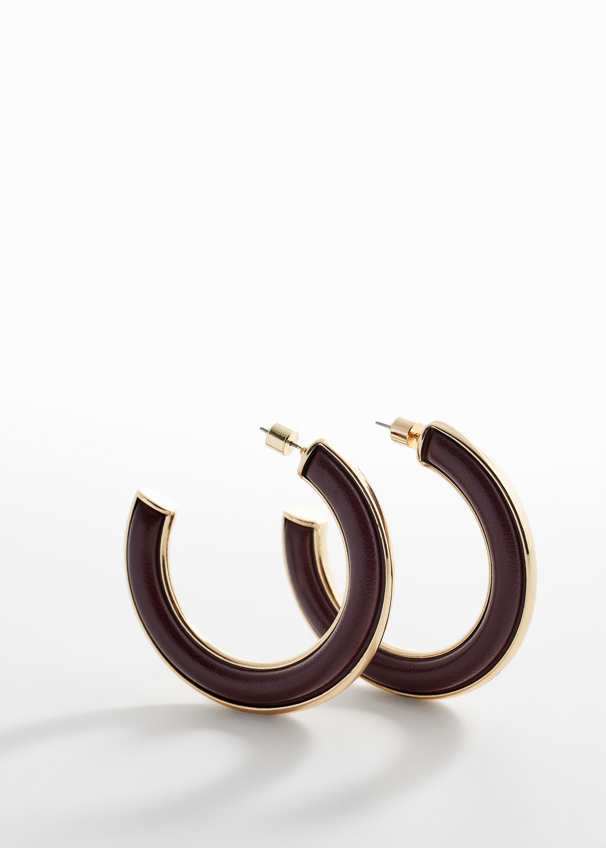 Two-tone hoop earrings - Medium plane