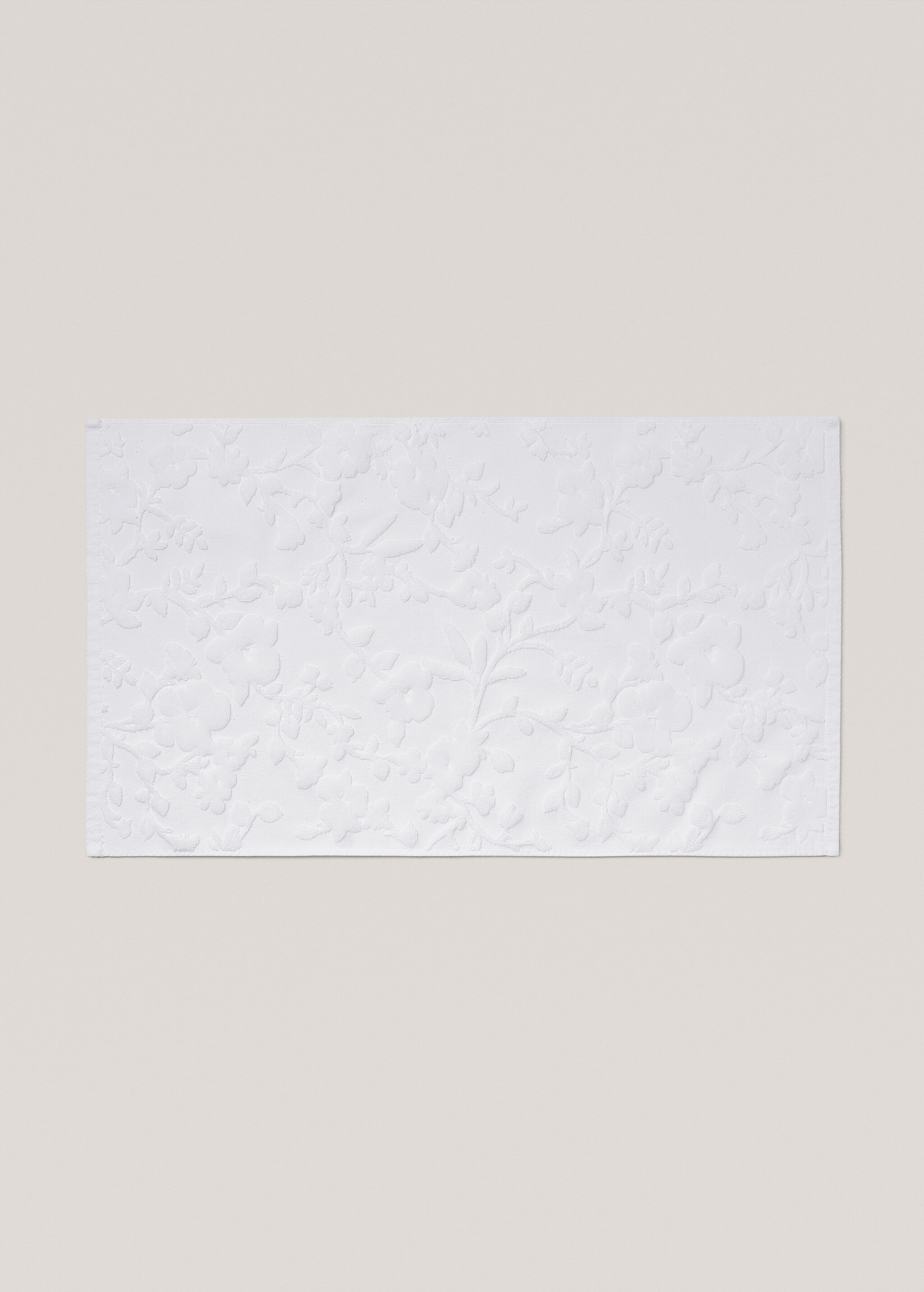 Tapis de bain jacquard fleur 50x70 cm - Article sans modèle