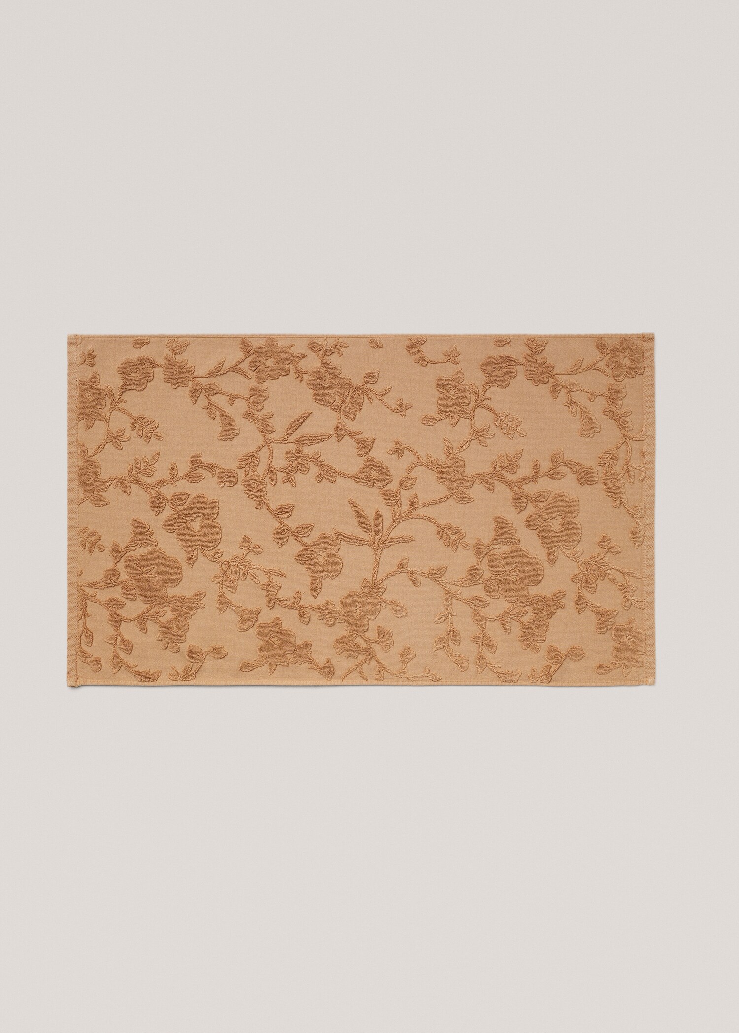 Flower jacquard bath mat 19x27 in - Article without model