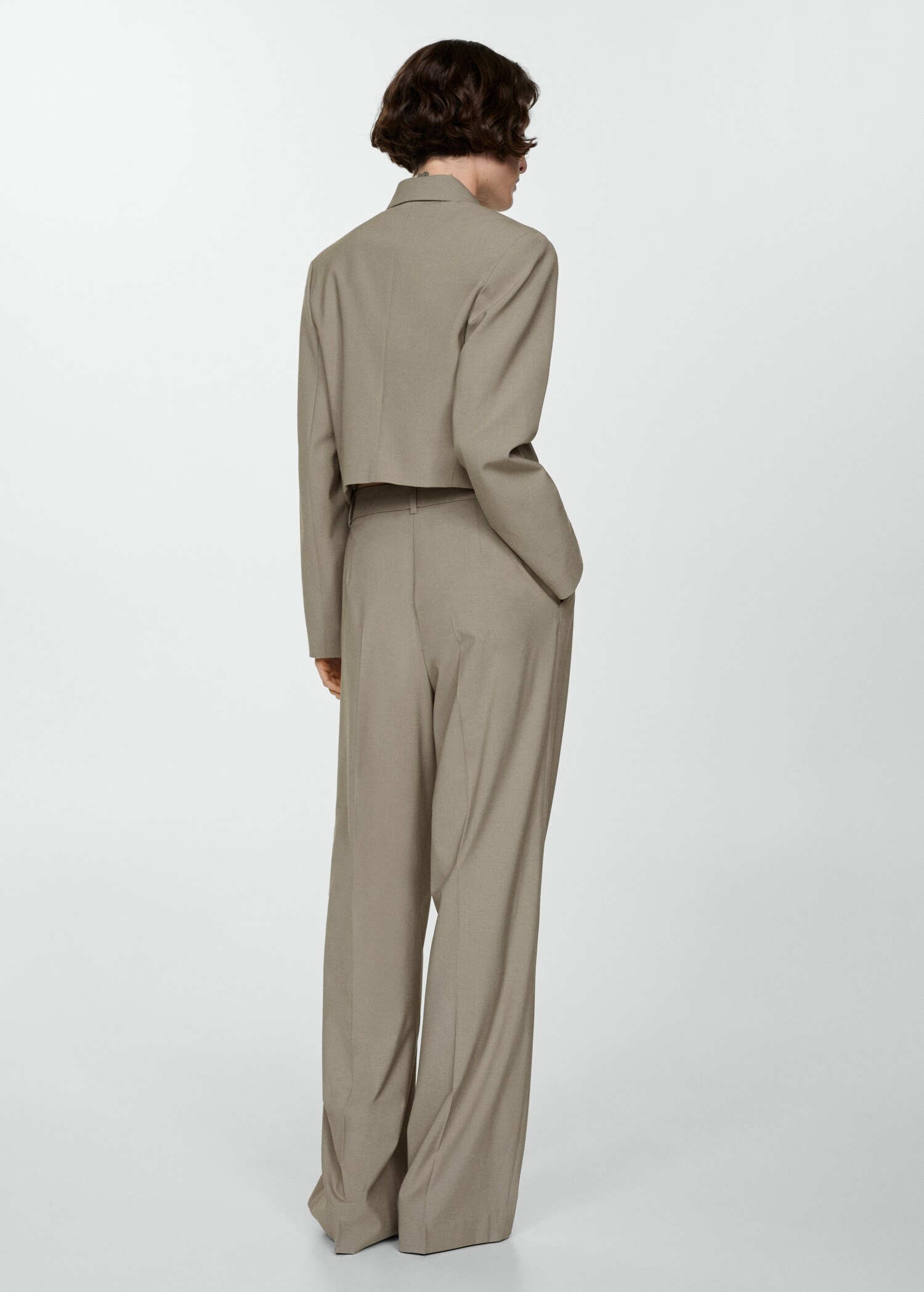 Wideleg pleated trousers - Reverse of the article