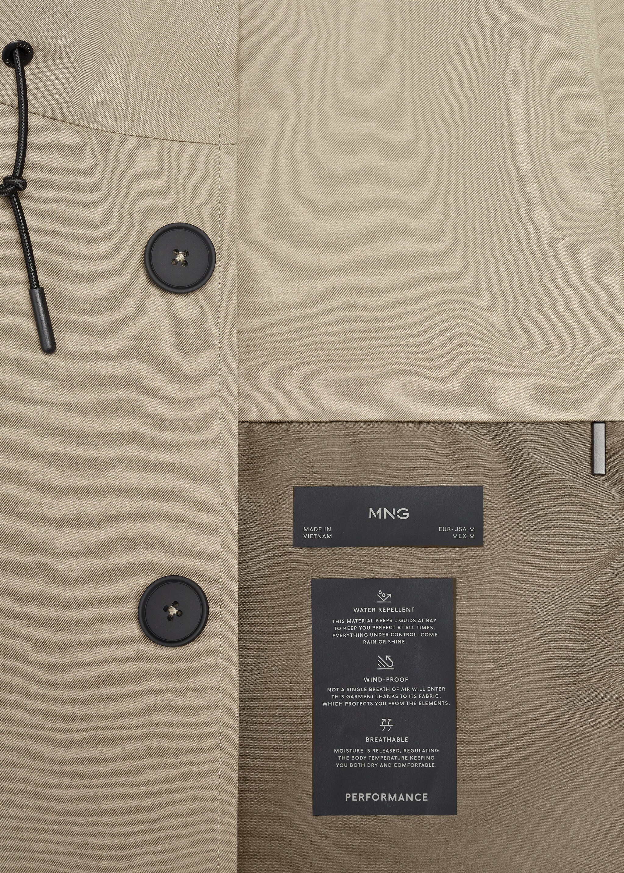 Water-repellent hooded parka - Details of the article 8