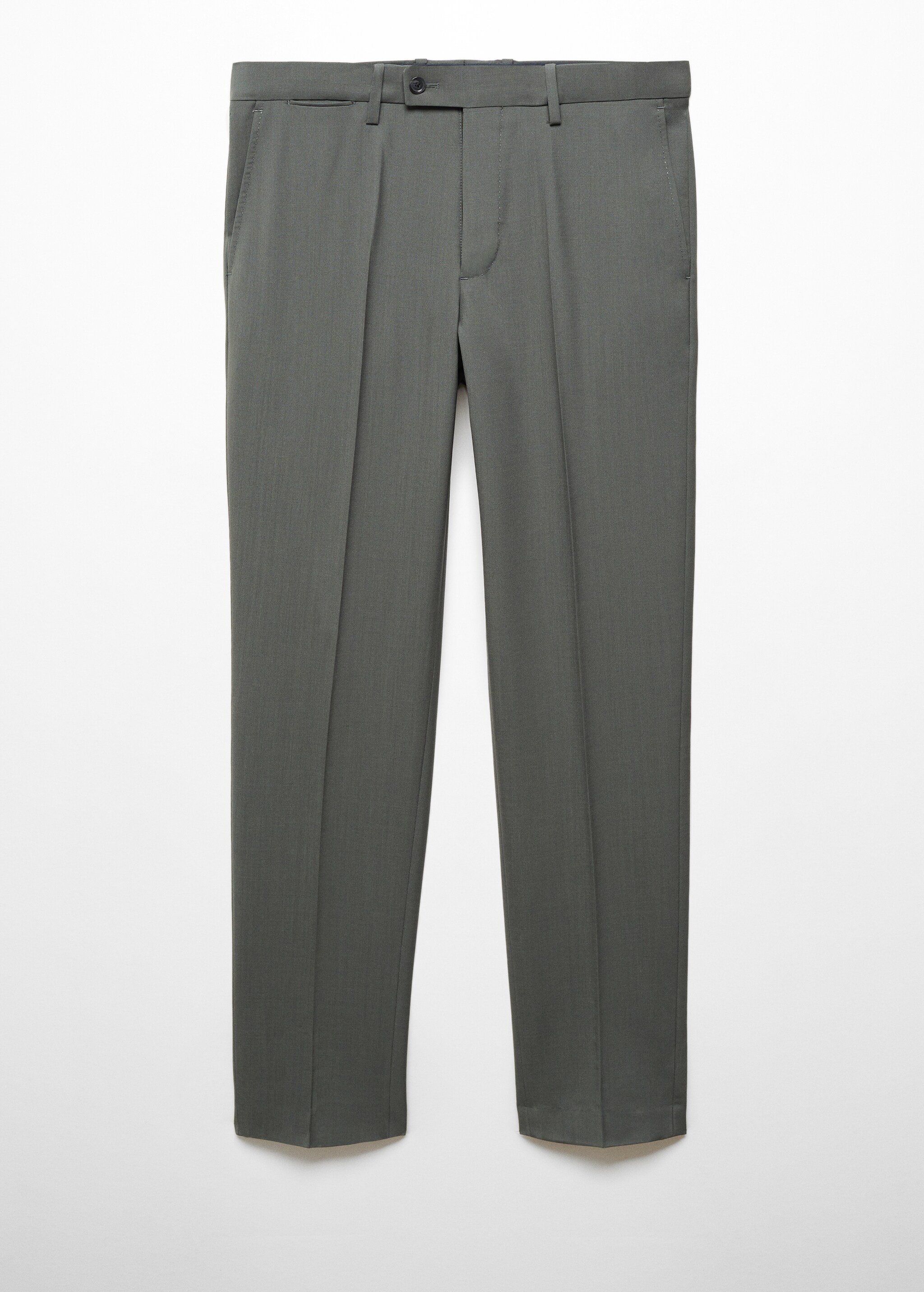 Wełniane garniturowe spodnie slim fit - Artykuł bez modela/modelki
