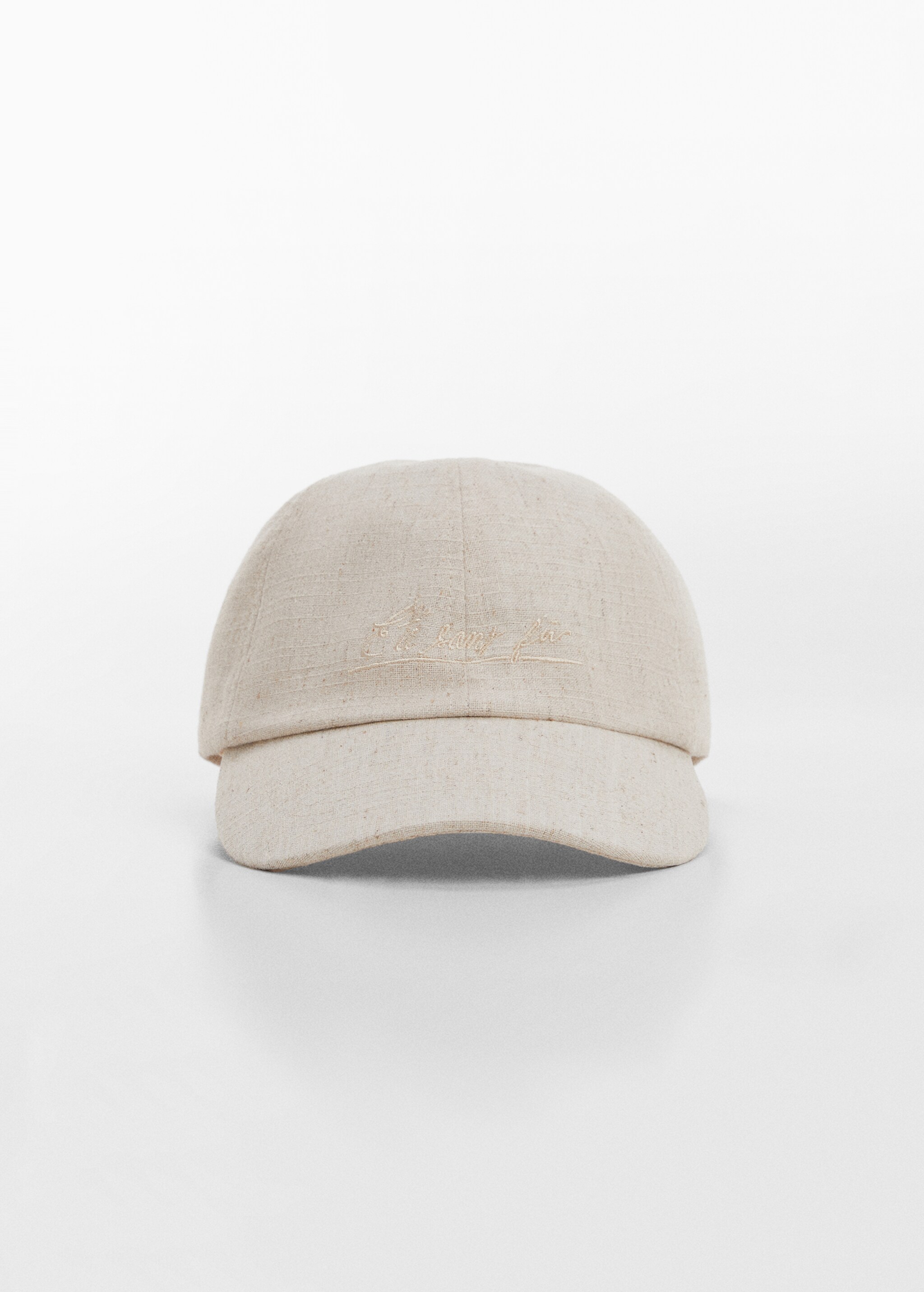 Embroidered cotton visor cap - Medium plane